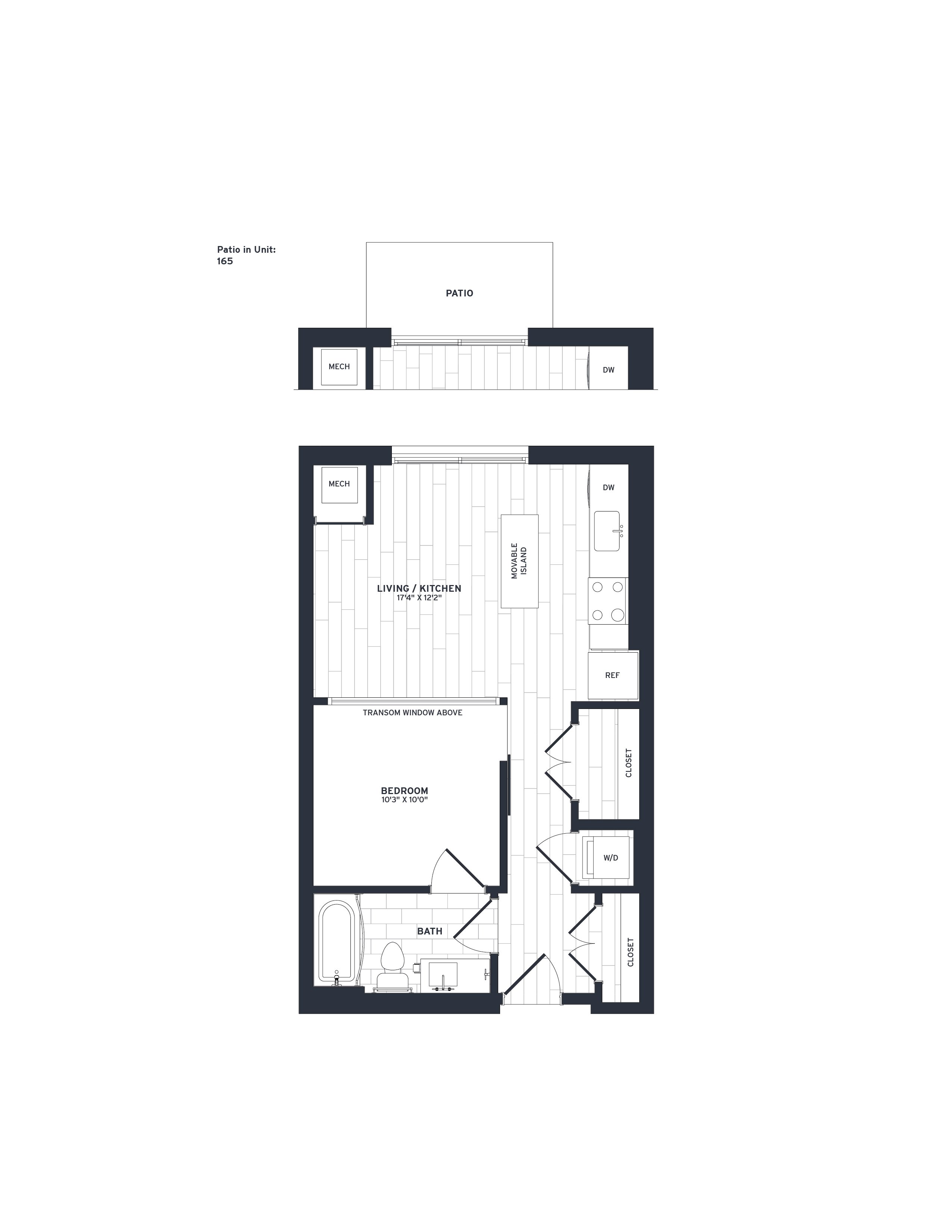 Floor Plan Image of Apartment Apt 165