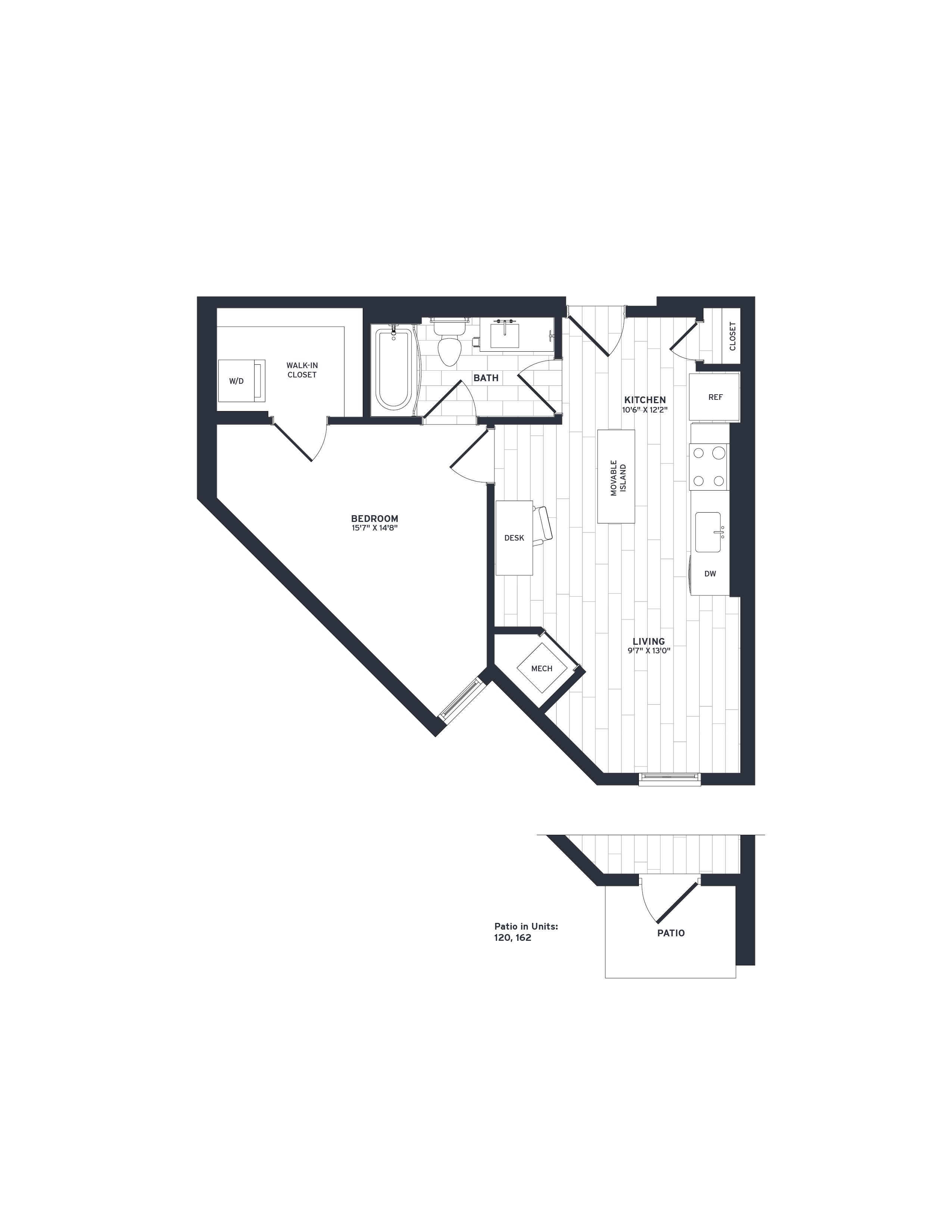 Floor Plan Image of Apartment Apt 120