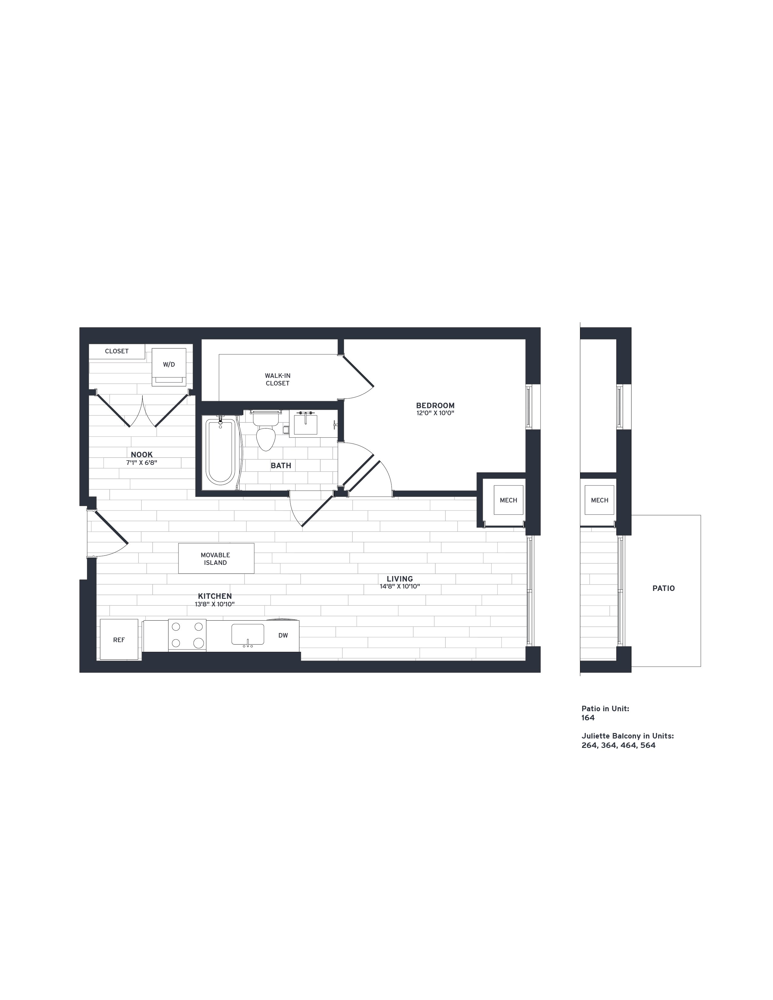 Floor Plan Image of Apartment Apt 264