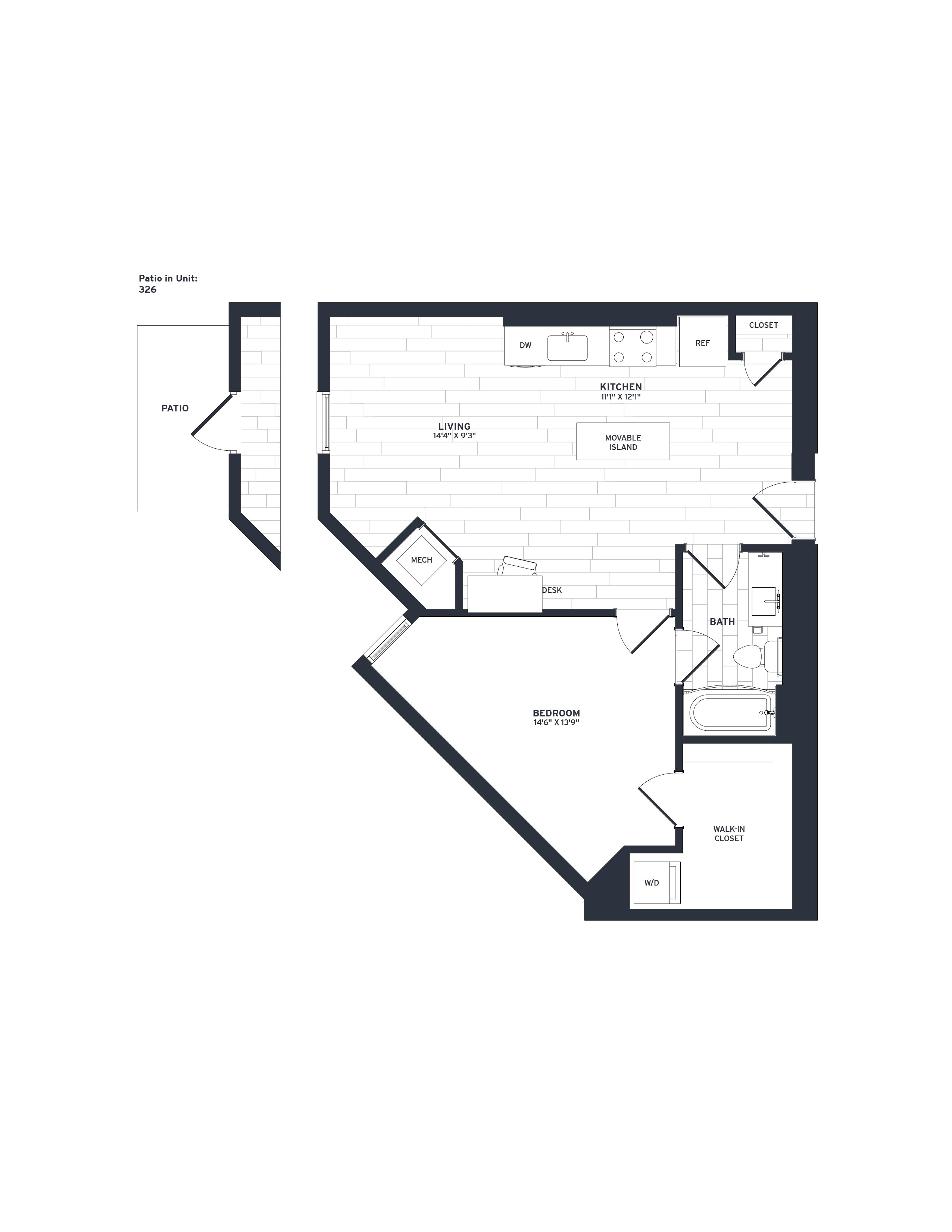 Floor Plan Image of Apartment Apt 326