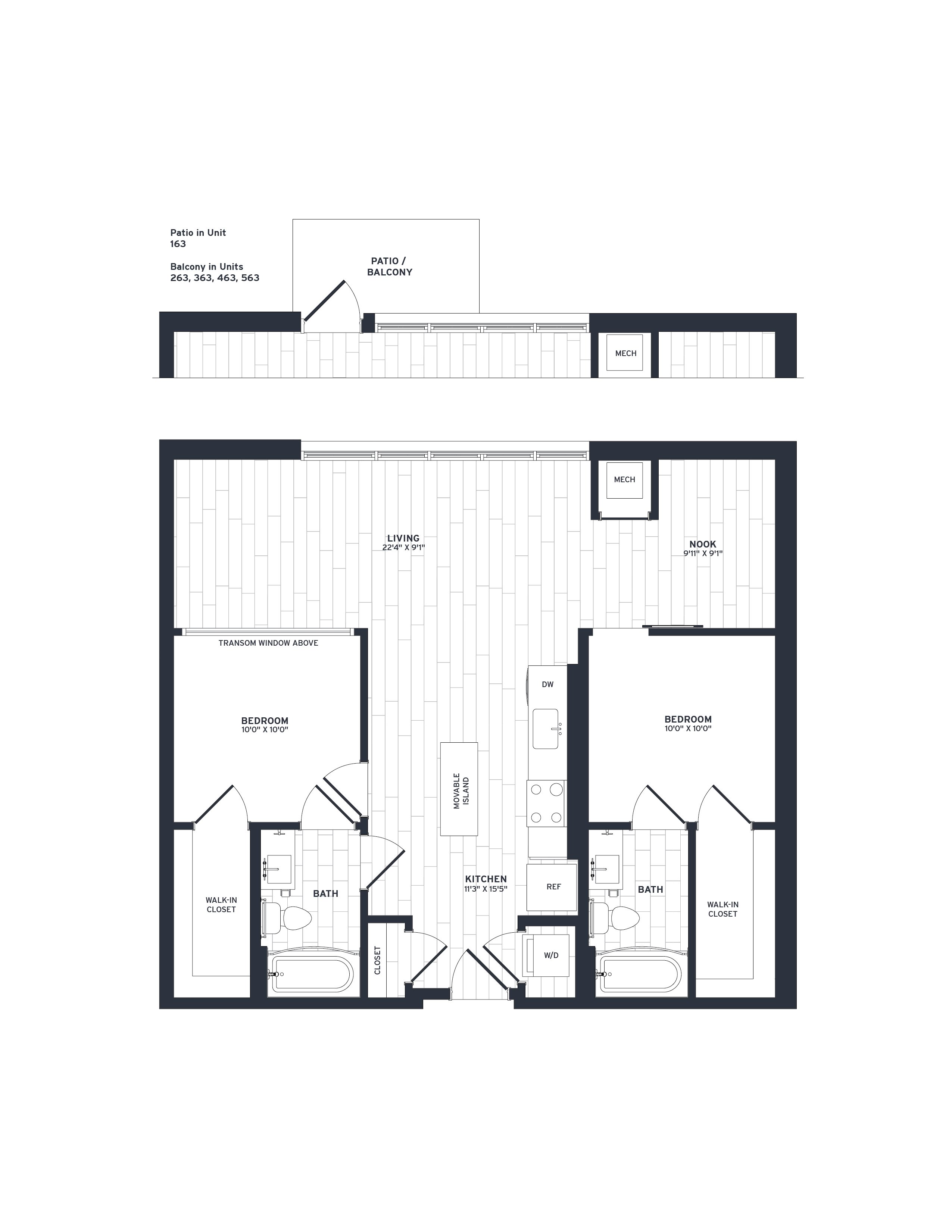 Floor Plan Image of Apartment Apt 163