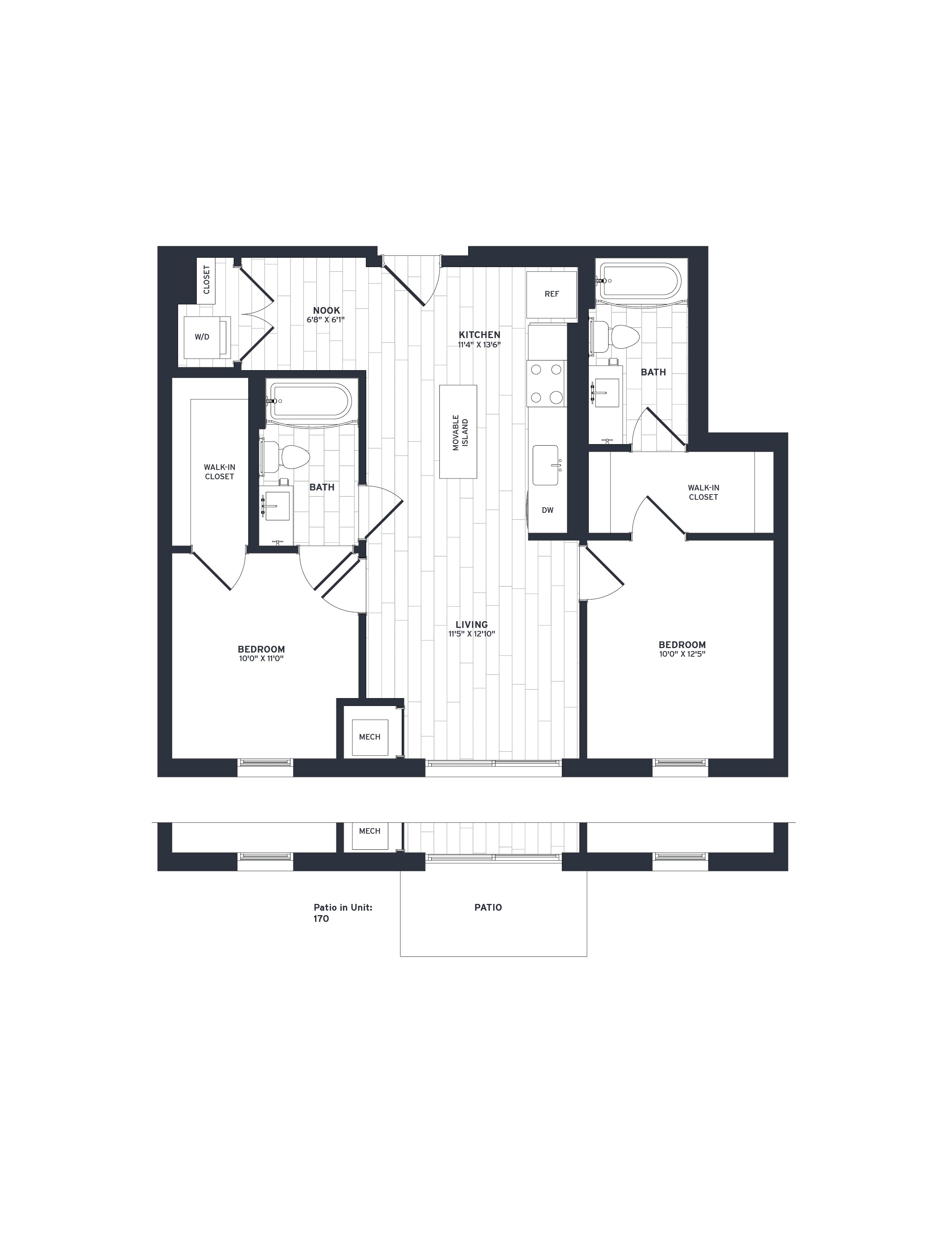 Floor Plan Image of Apartment Apt 170