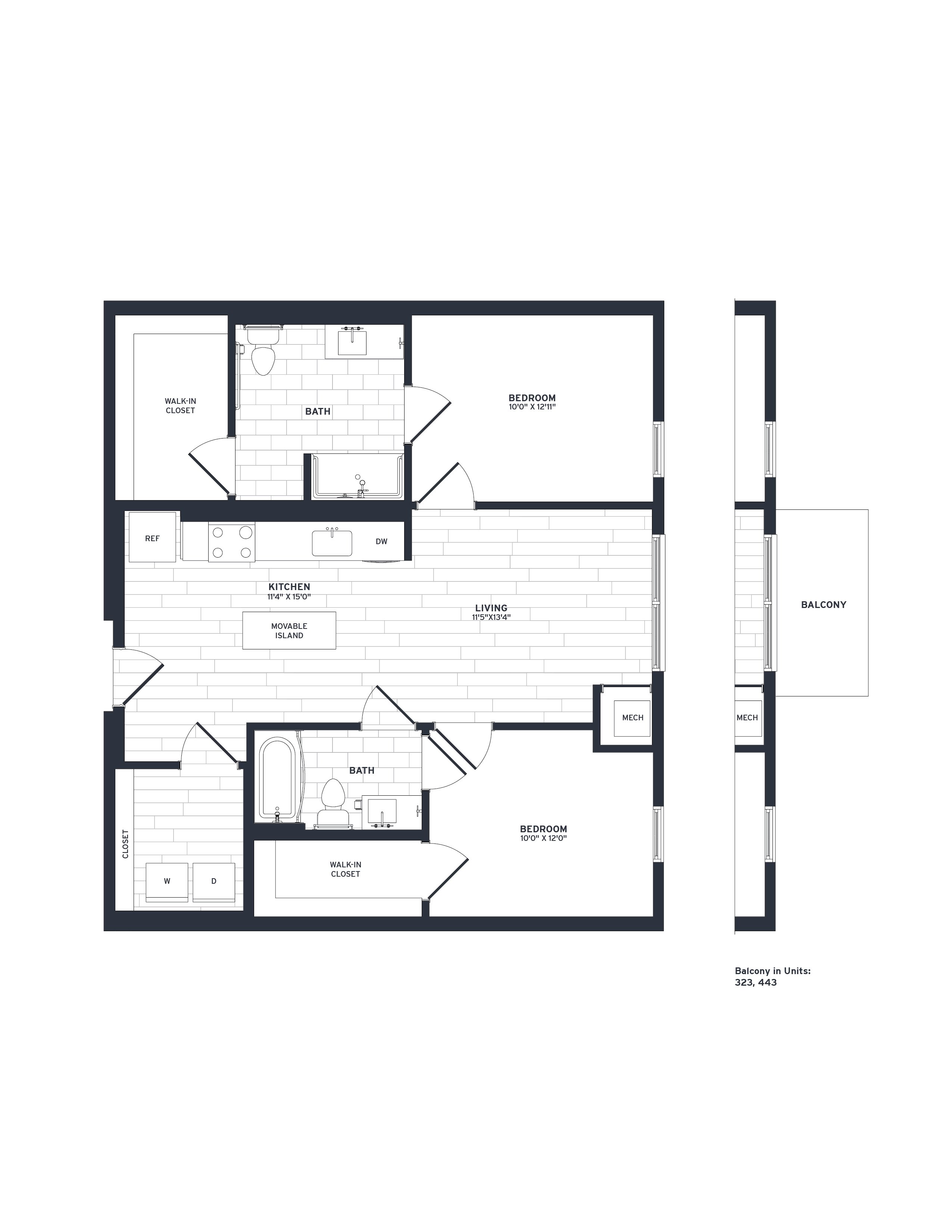 Floor Plan Image of Apartment Apt 543