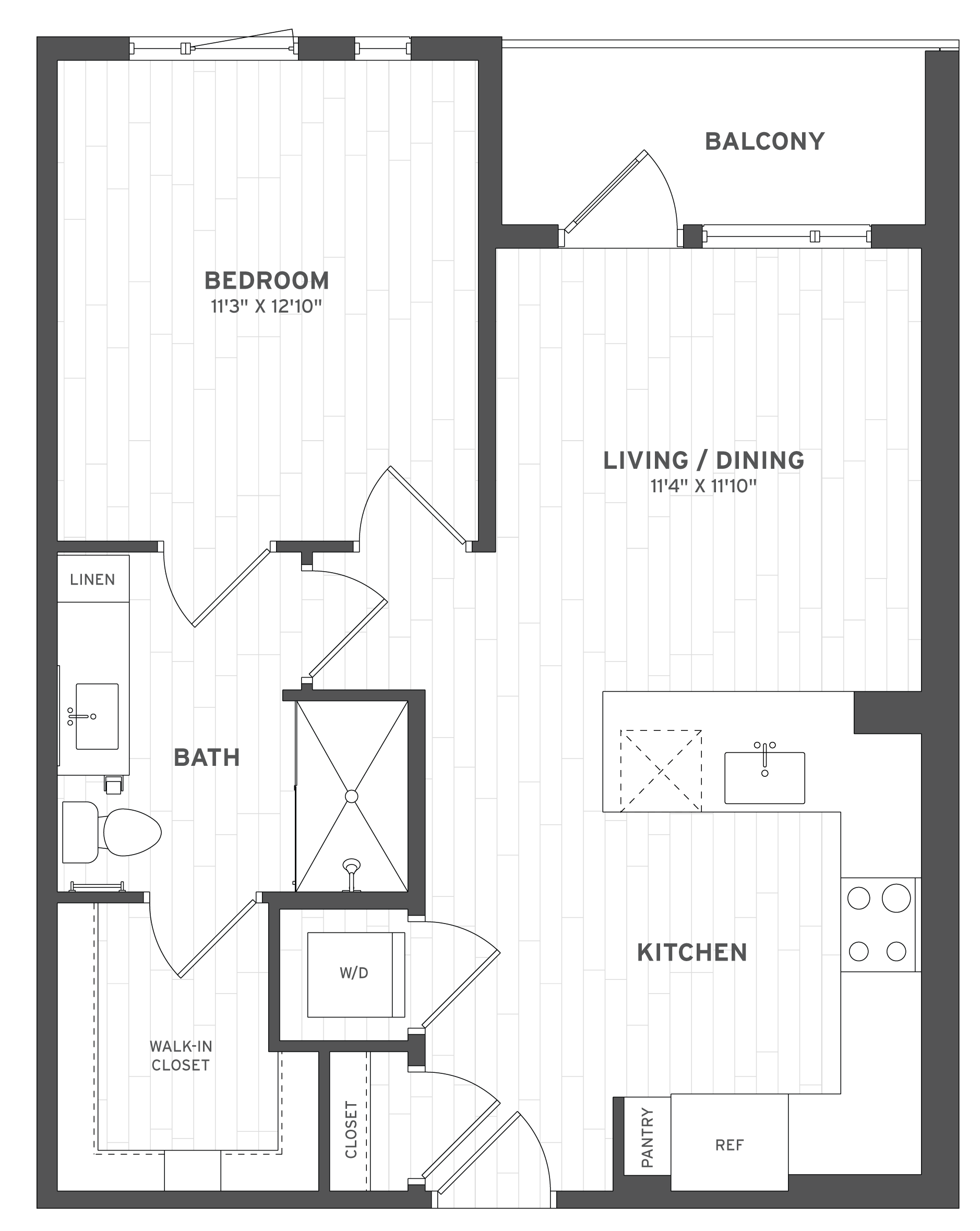 Floor Plan Image of Apartment Apt B-307