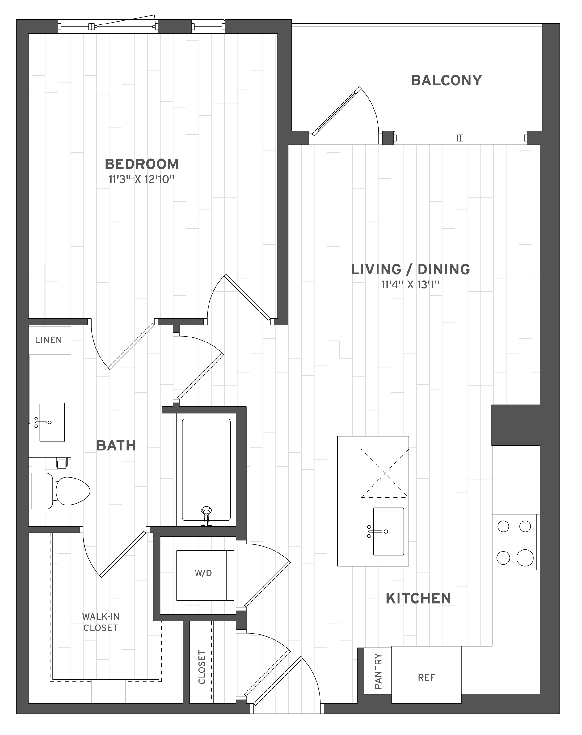 Floor Plan Image of Apartment Apt A-409