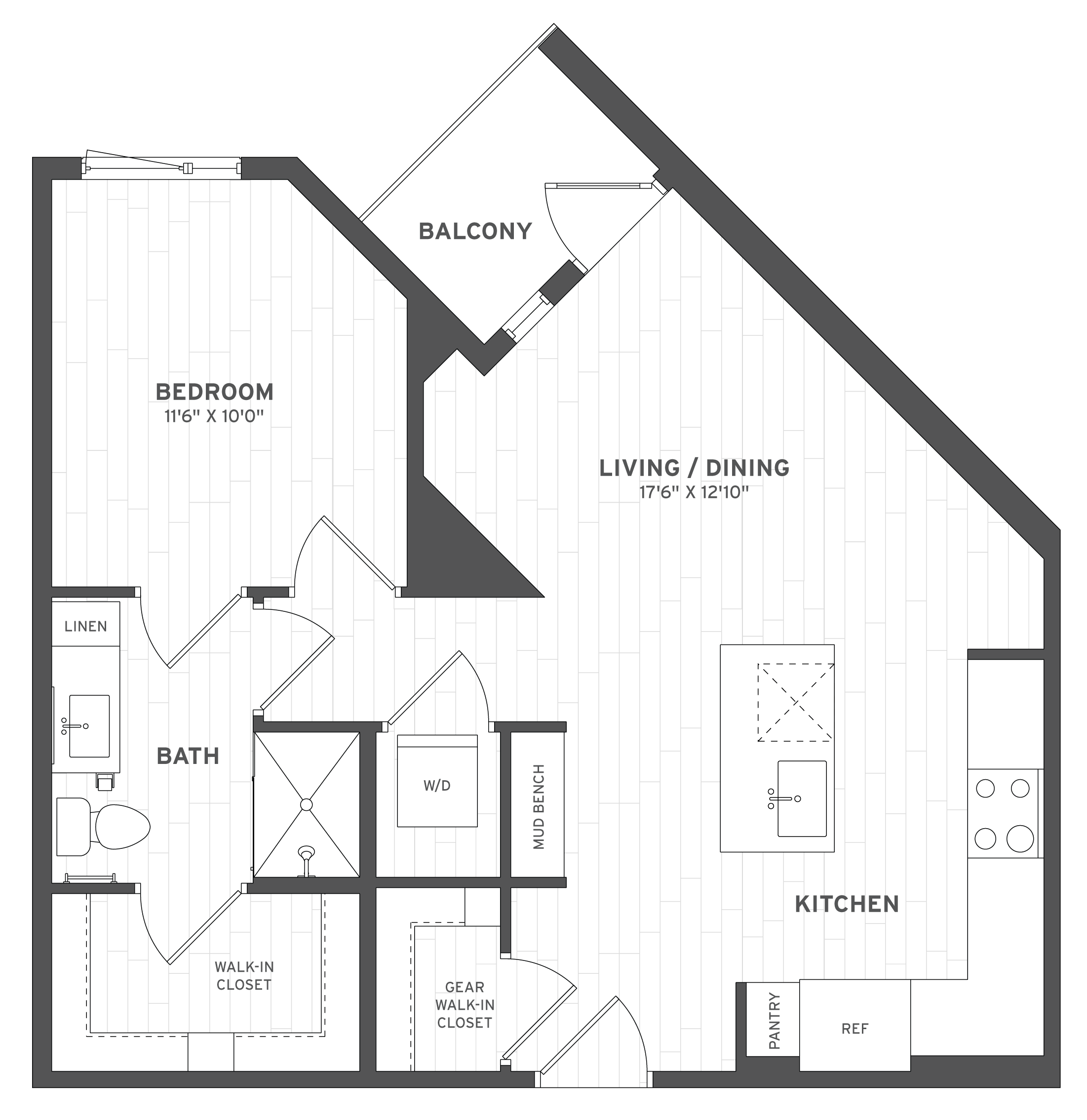 Floor Plan Image of Apartment Apt B-408