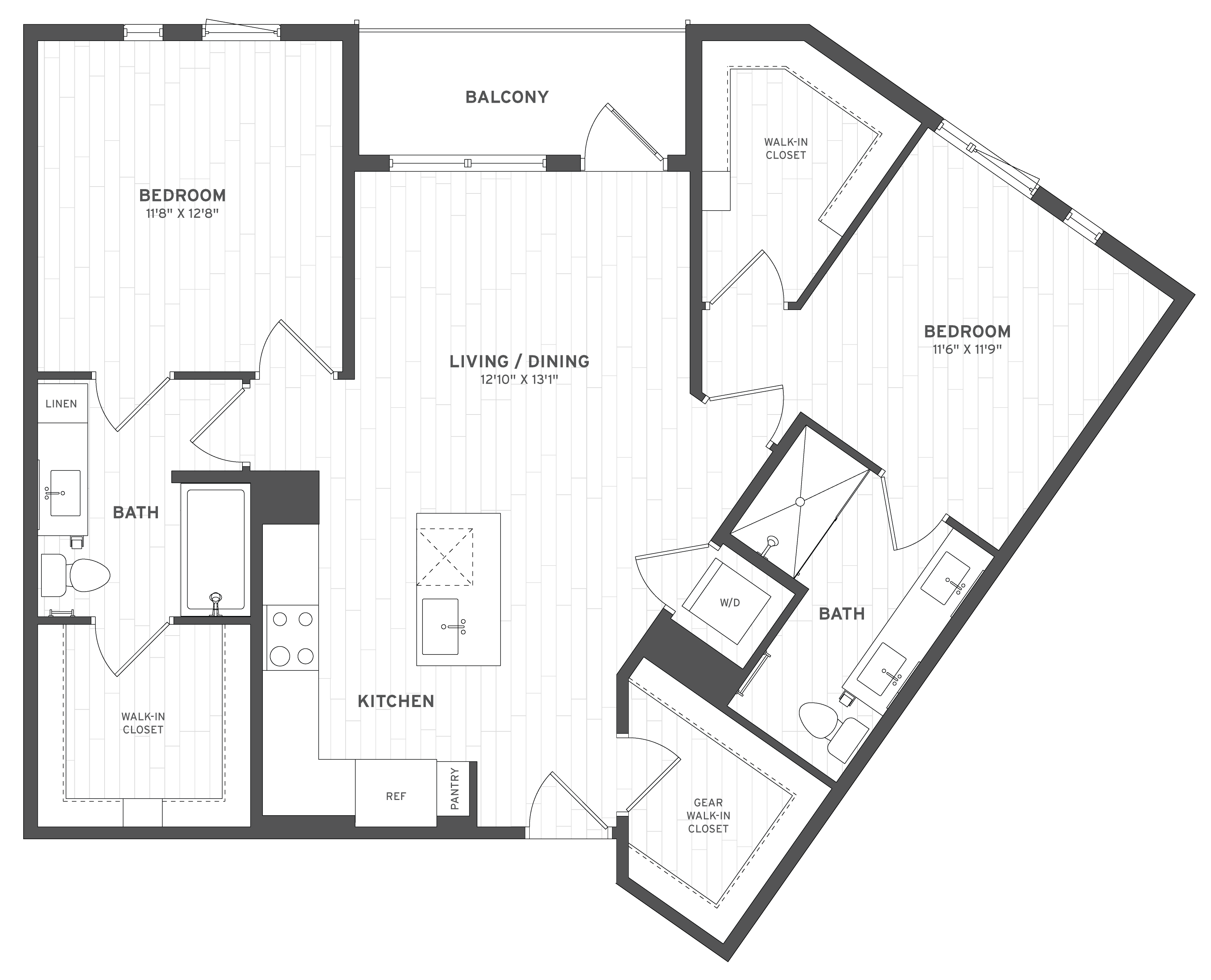 Floor Plan Image of Apartment Apt A-413
