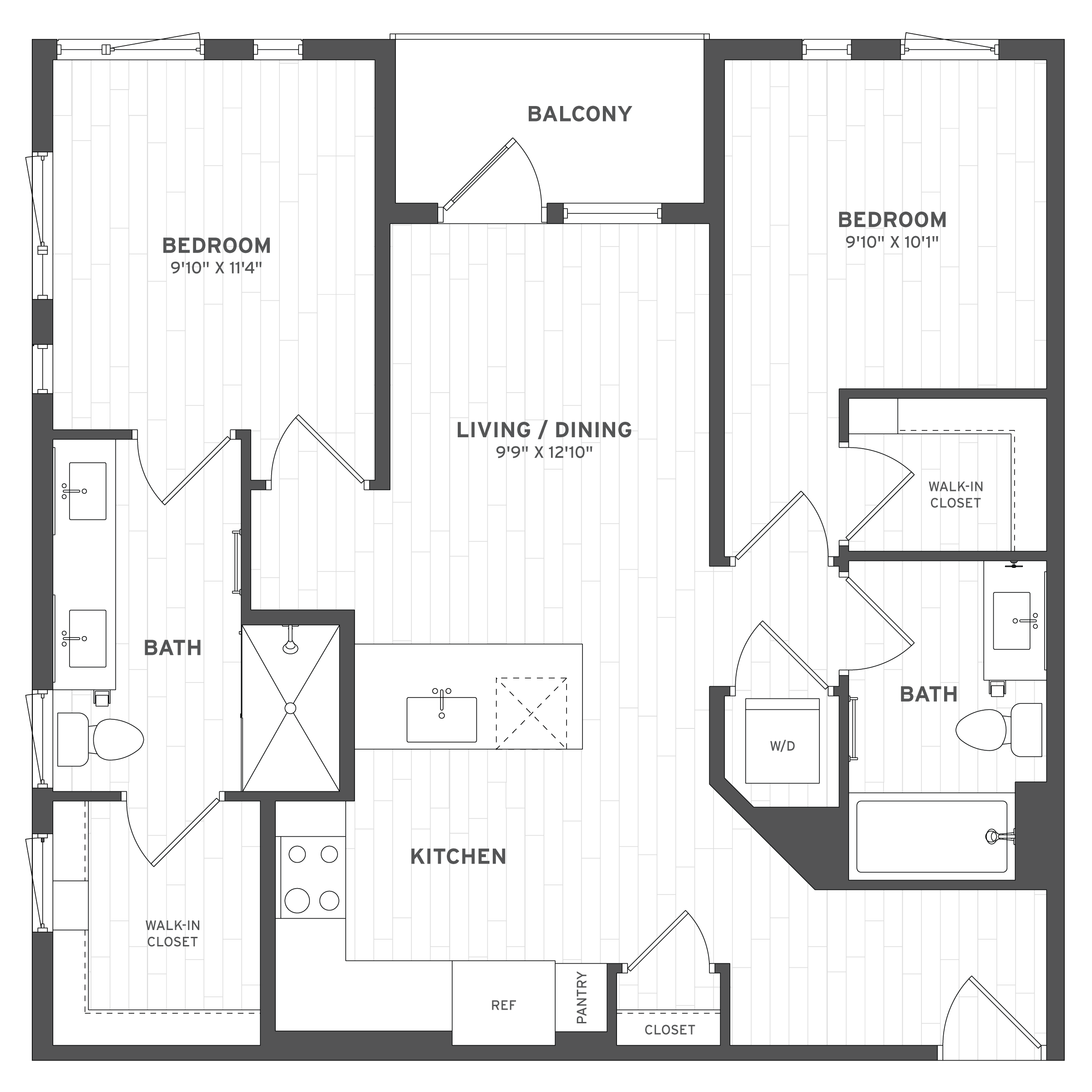 Floor Plan Image of Apartment Apt A-302