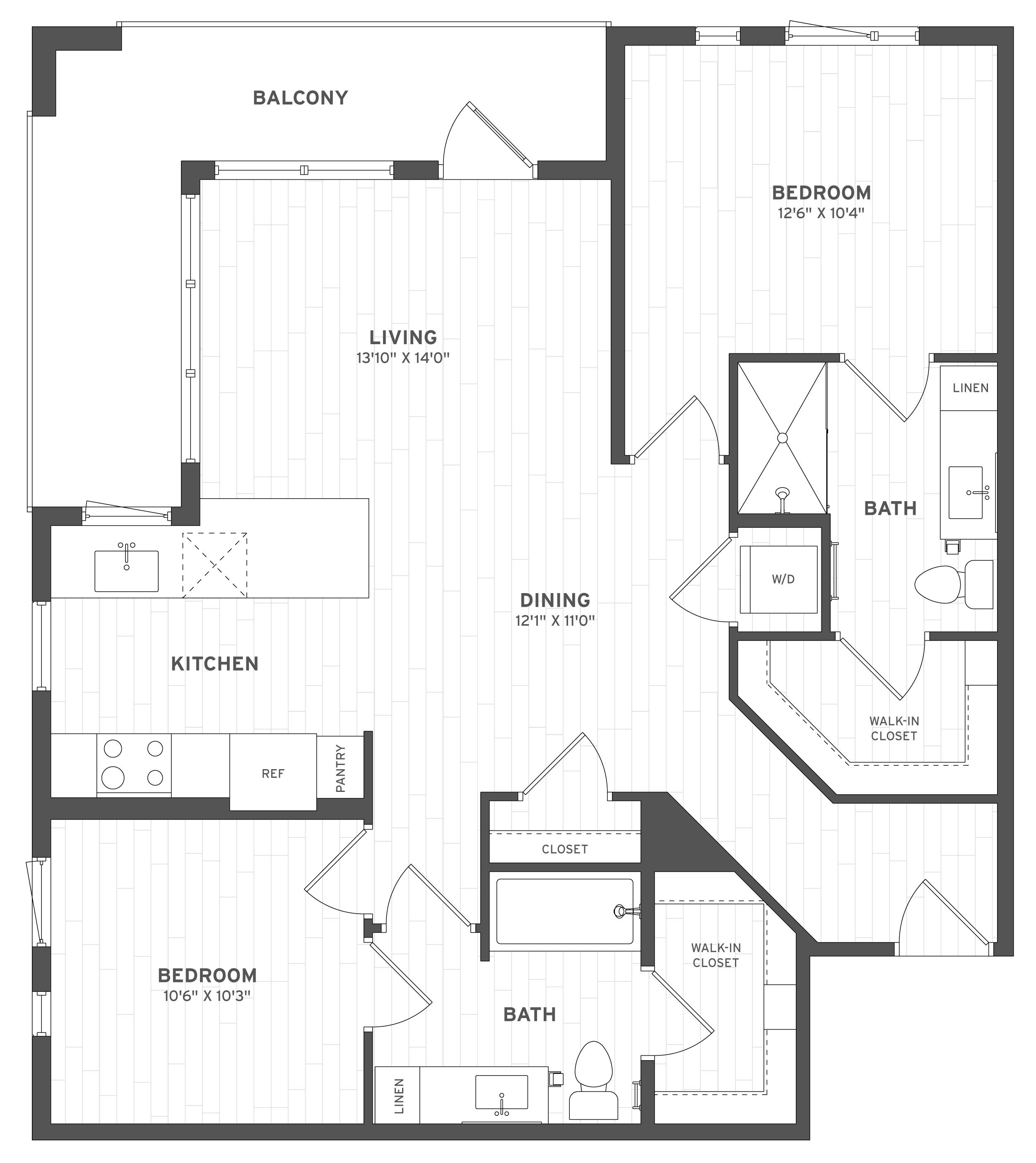 Floor Plan Image of Apartment Apt A-401