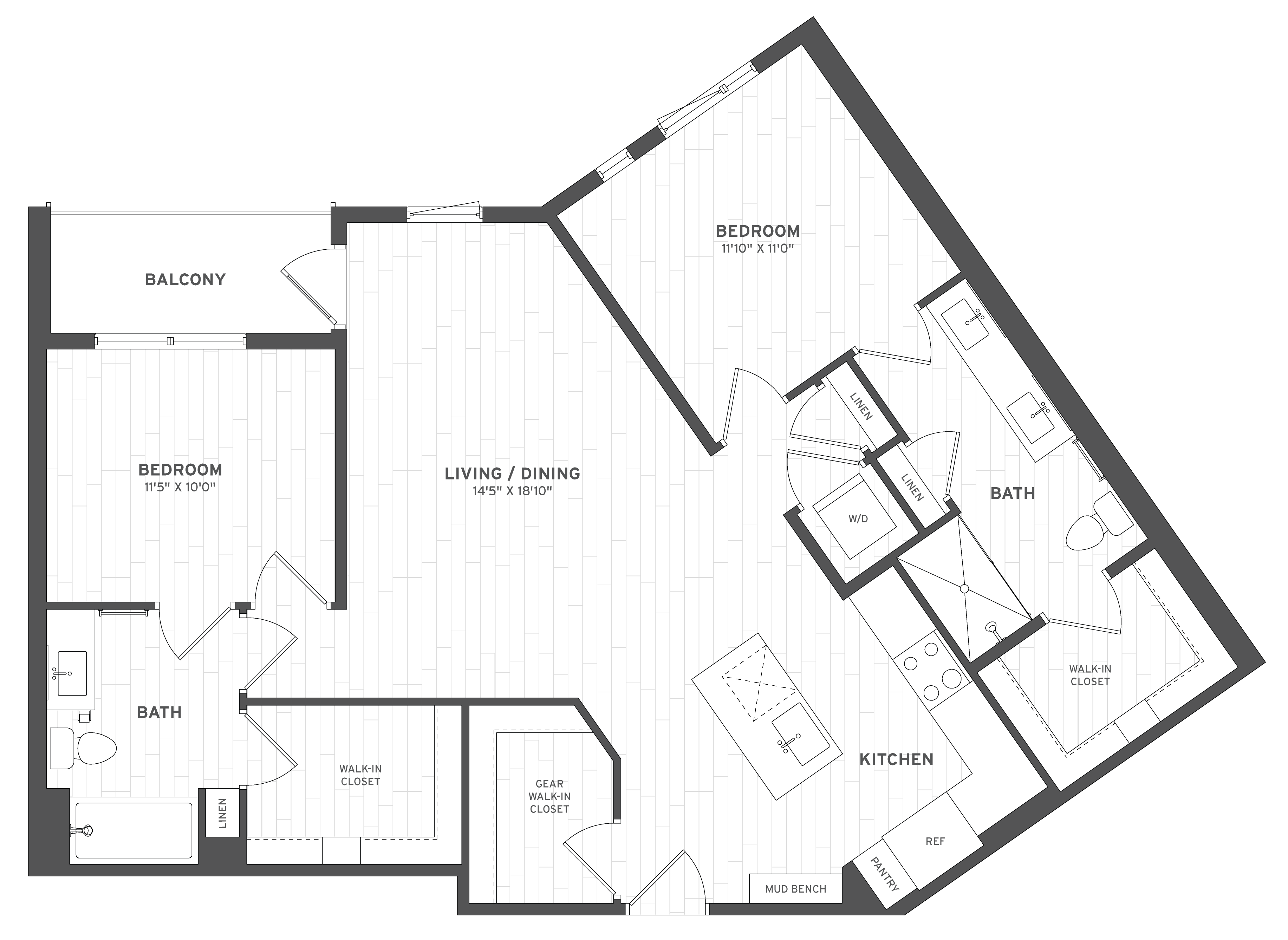 Floor Plan Image of Apartment Apt B-528