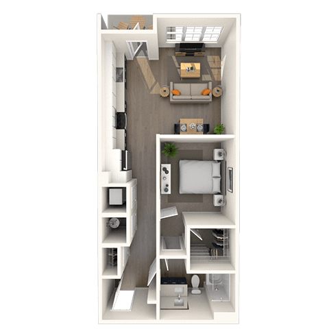 A4.2 1x1 693 SF floor plan