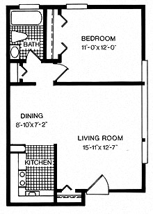 One Bedroom Phase 3 floor plan