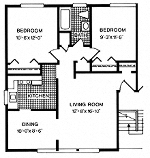 Two Bedroom Phase 3 floor plan