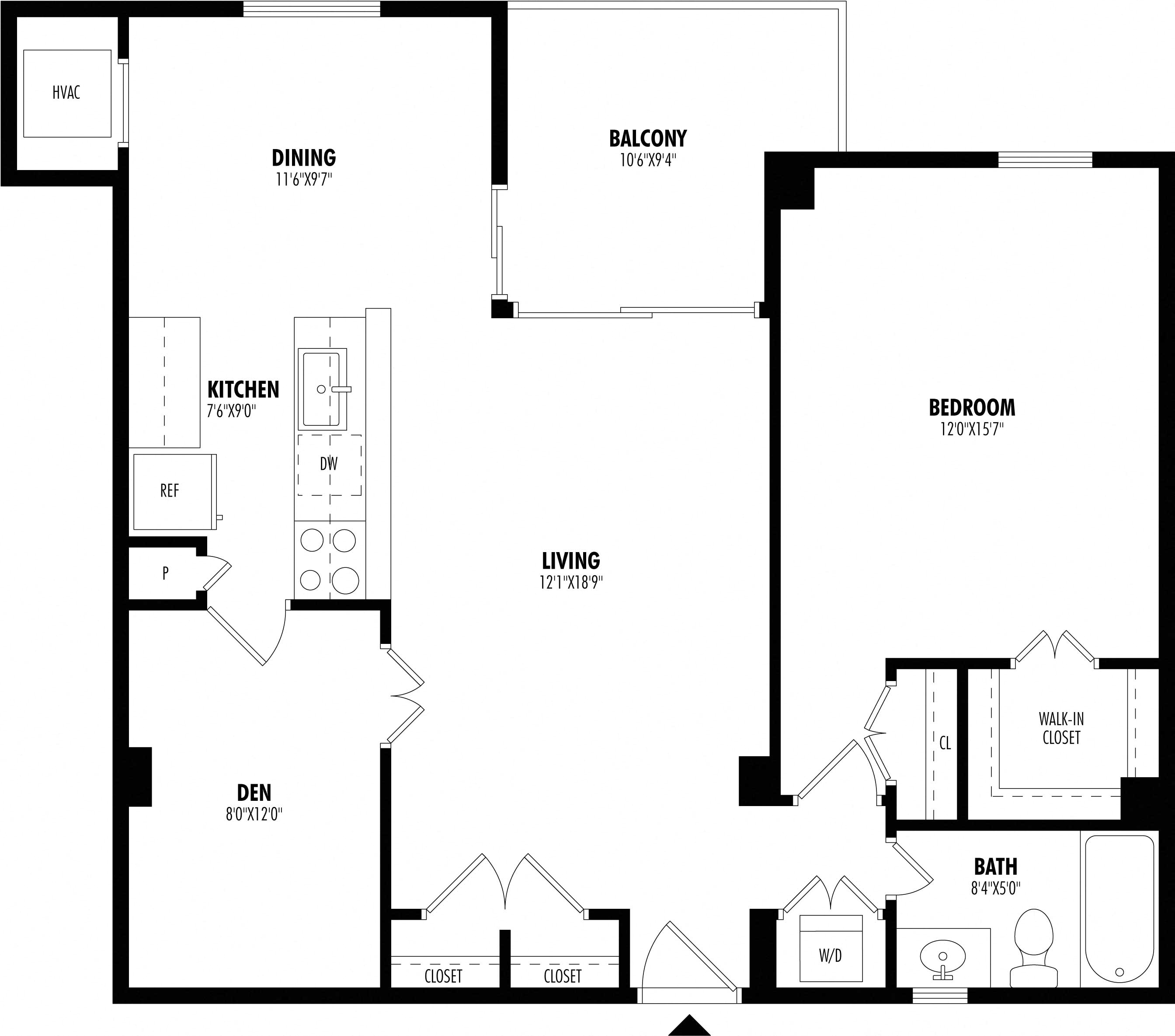 Floor Plan Image of Apartment Apt 711