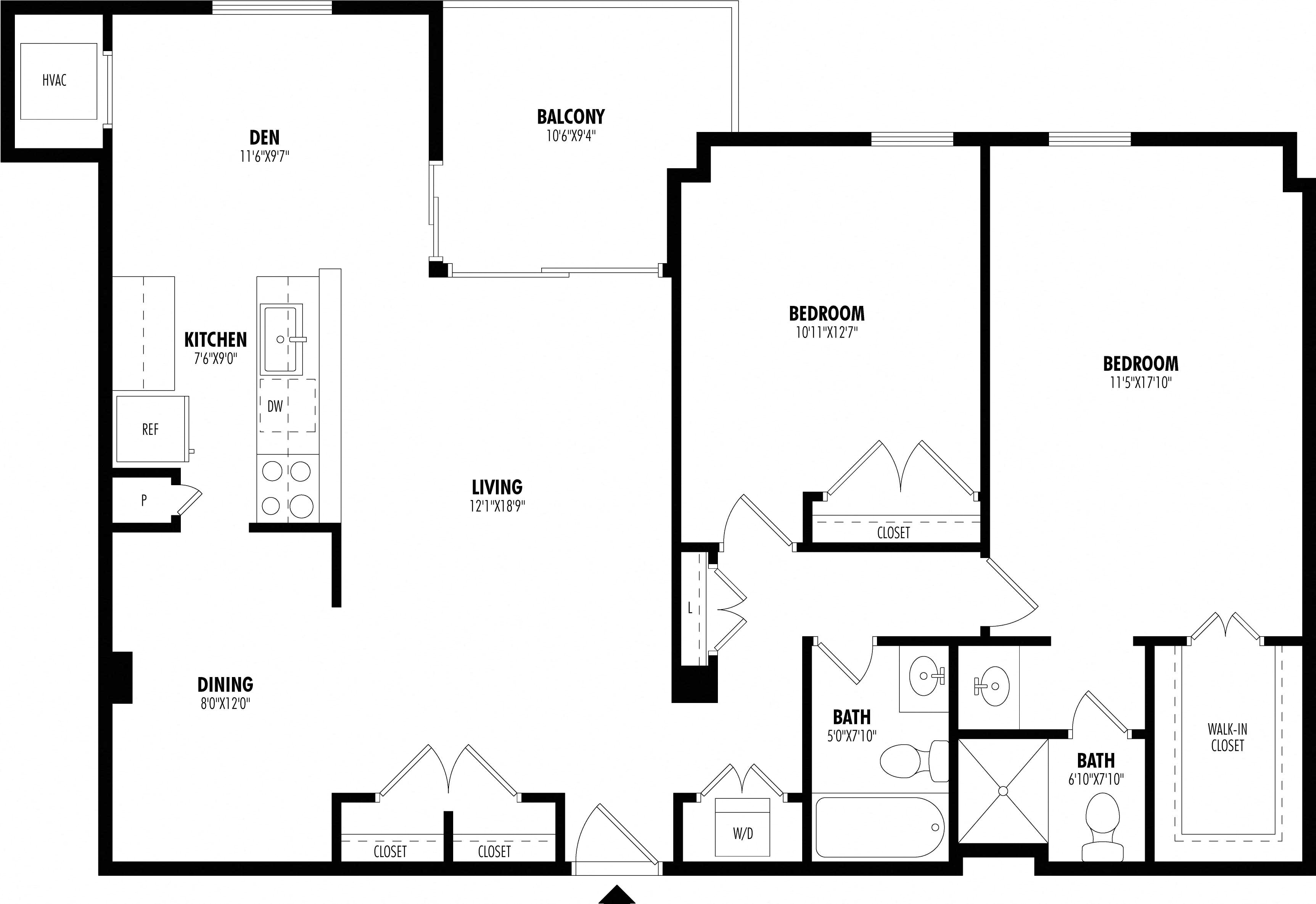 Floor Plan Image of Apartment Apt 510