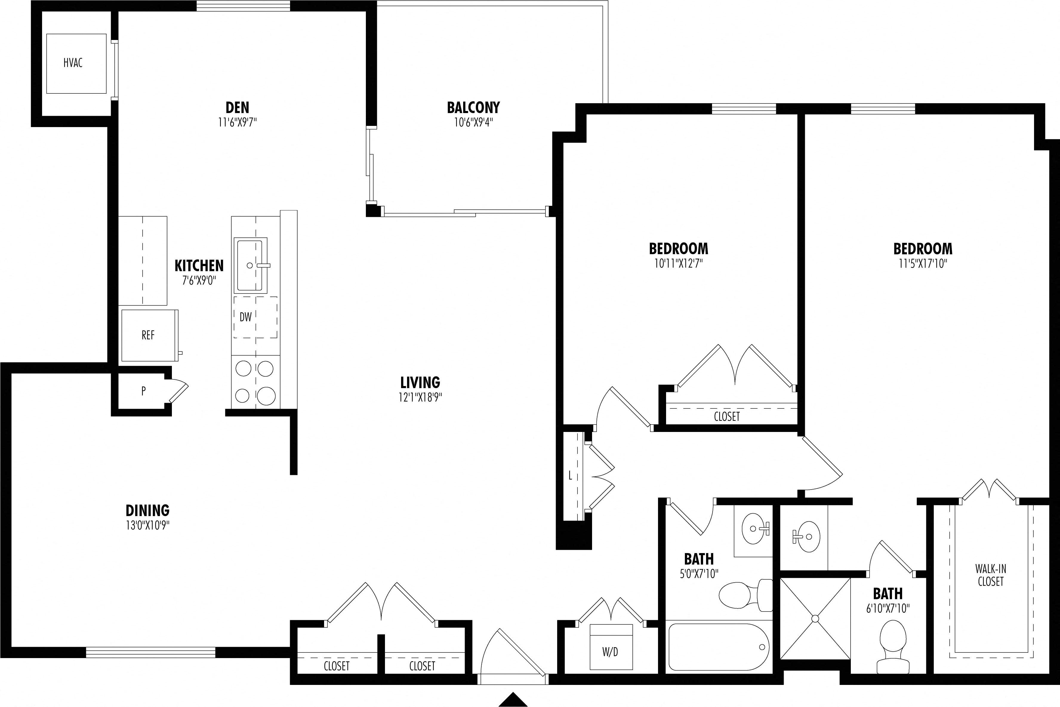 Floor Plan Image of Apartment Apt 714