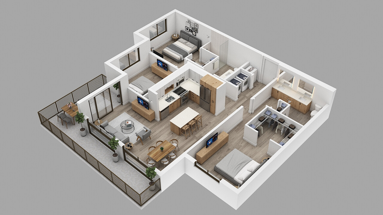 Rendering of the C1 Floor Plan