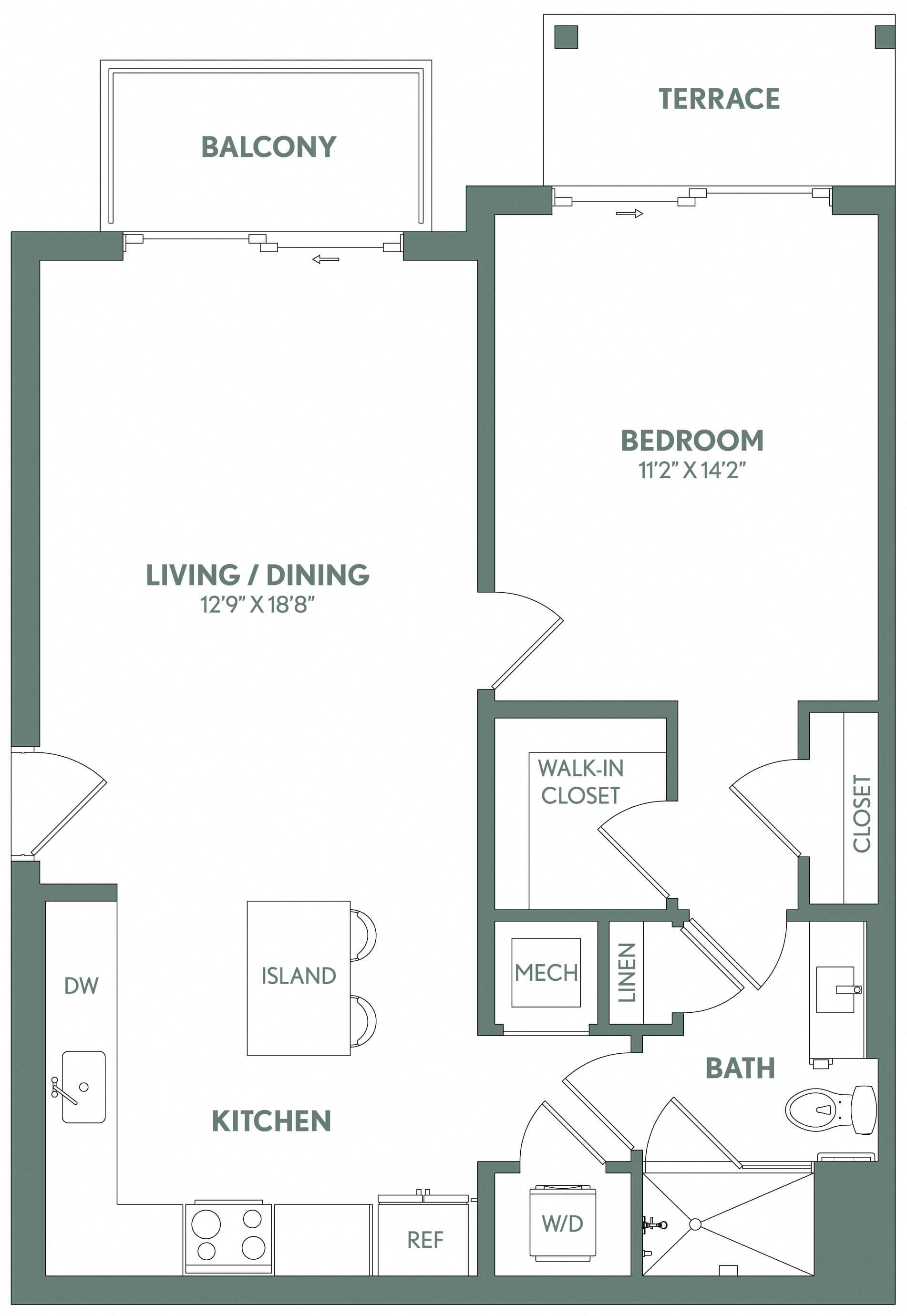 Rendering of the A3.1 Floor Plan