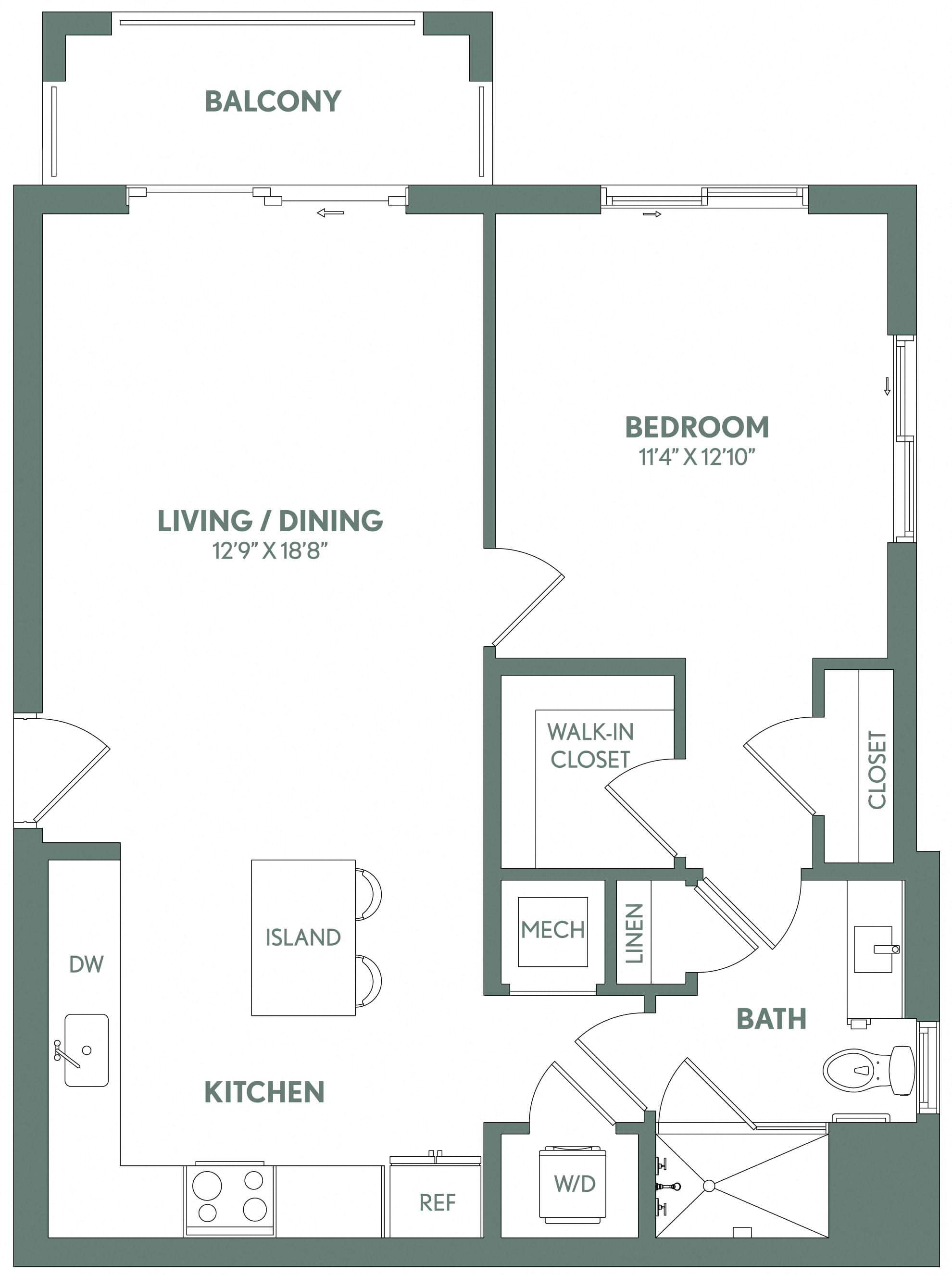 Rendering of the A3.2 Floor Plan