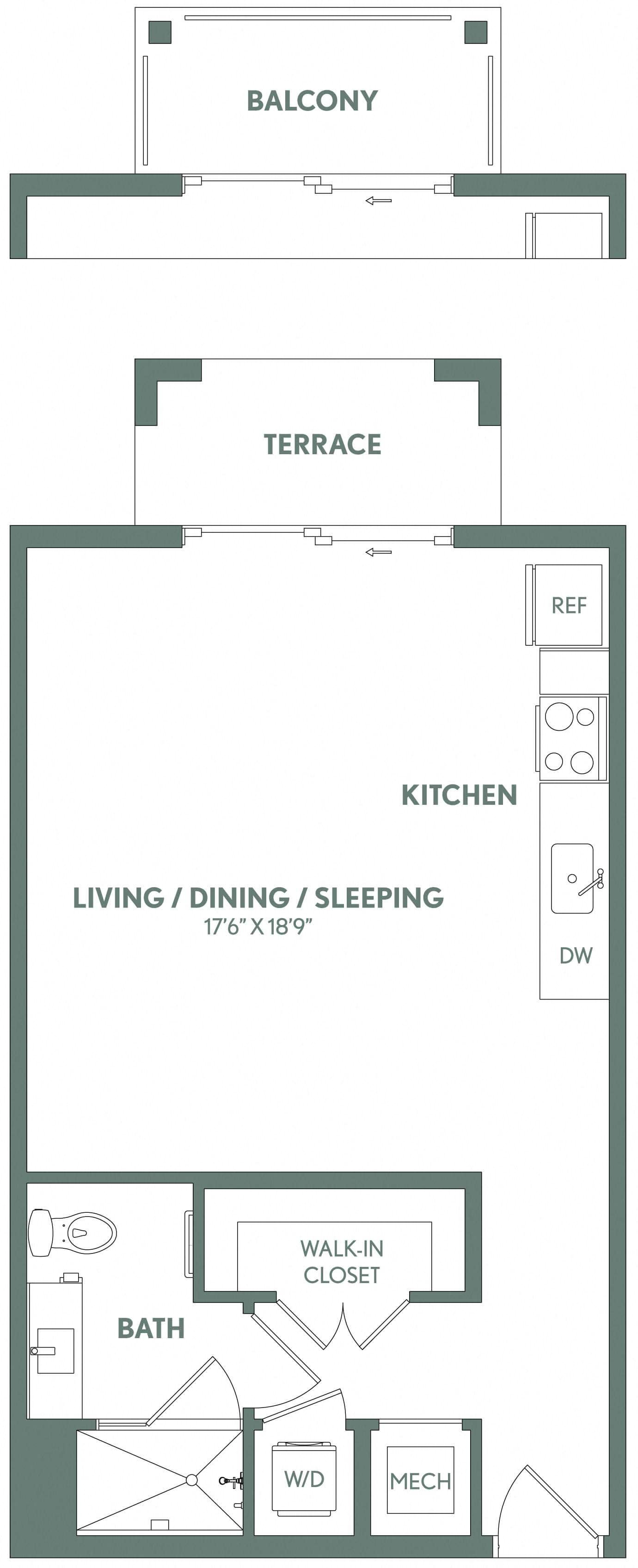 Rendering of the ST1 Floor Plan