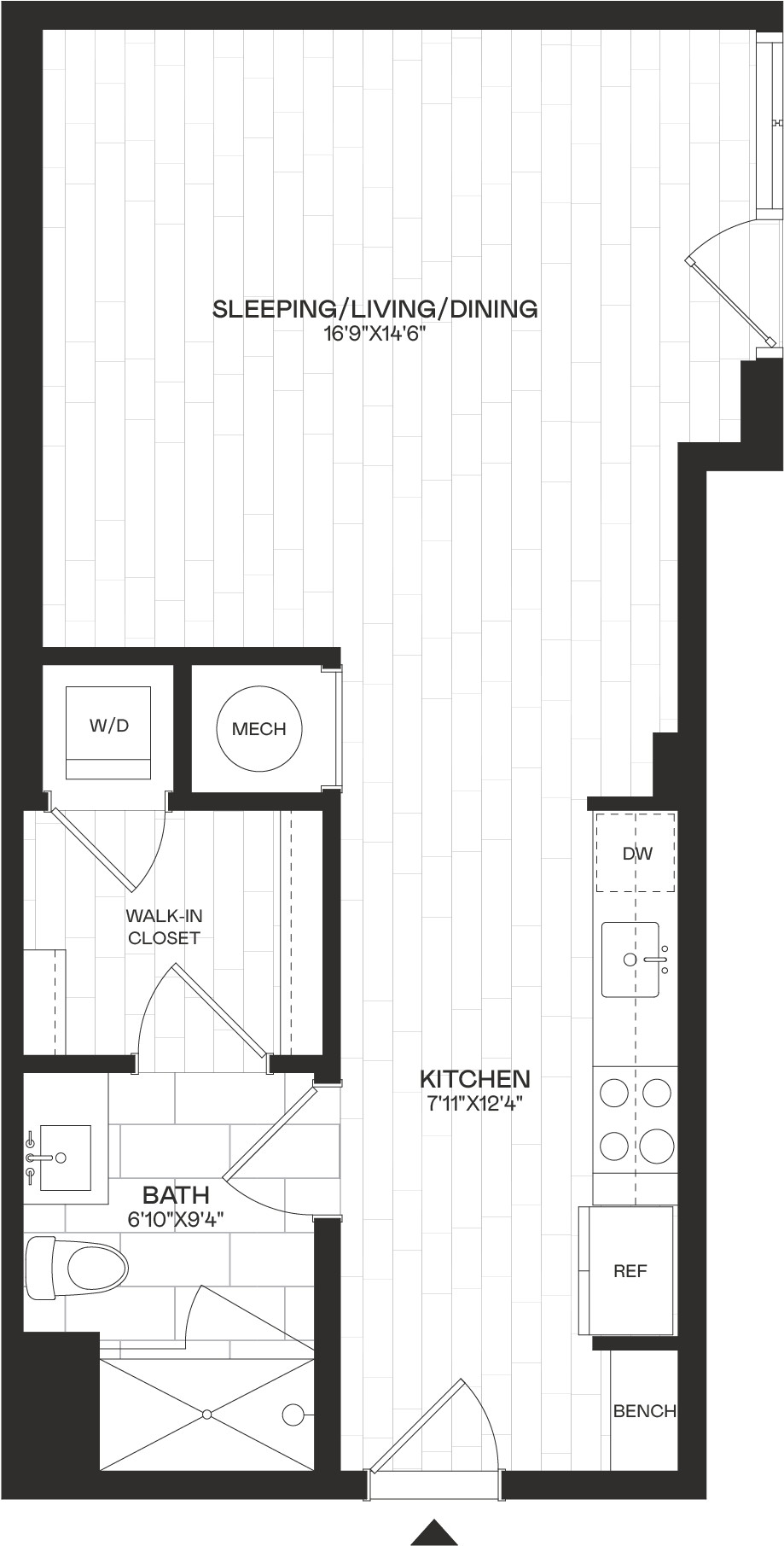 Floor Plan Image of Apartment Apt 4-614