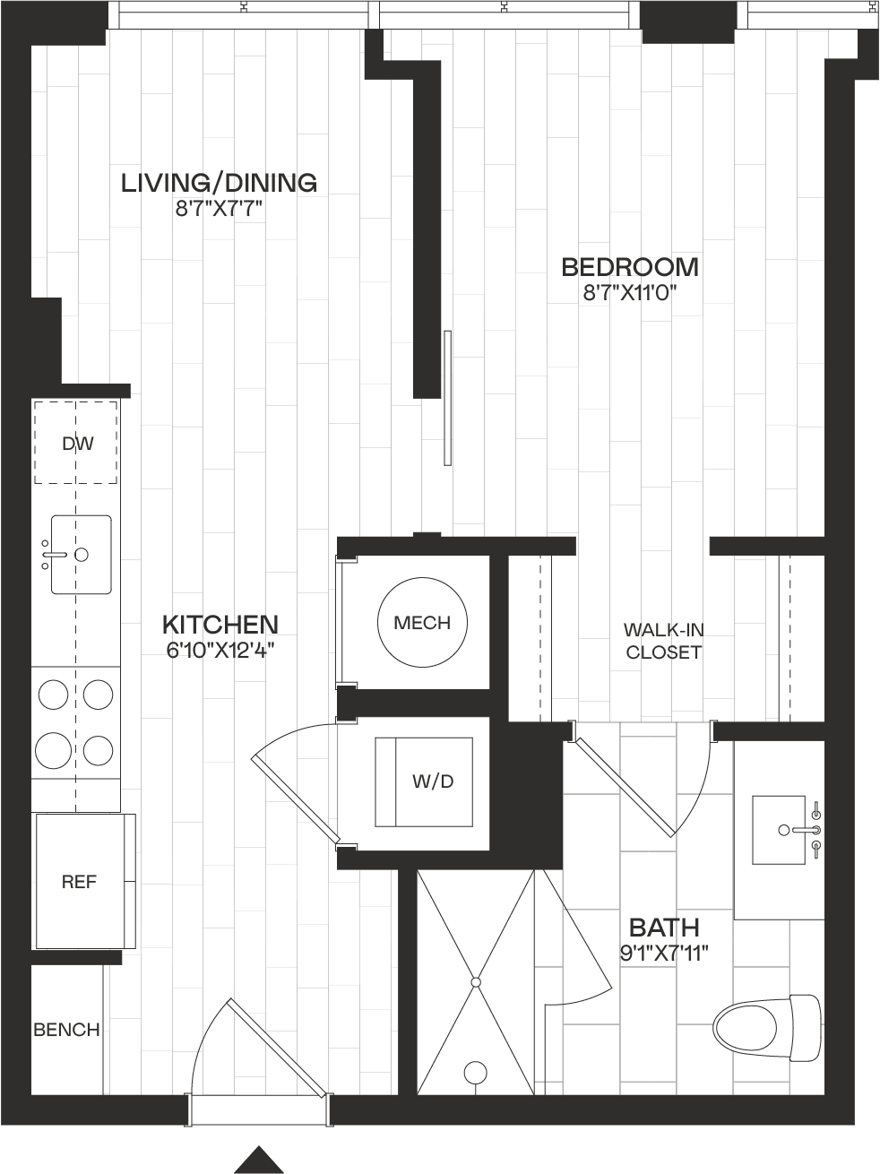 Floor Plan Image of Apartment Apt 4-436