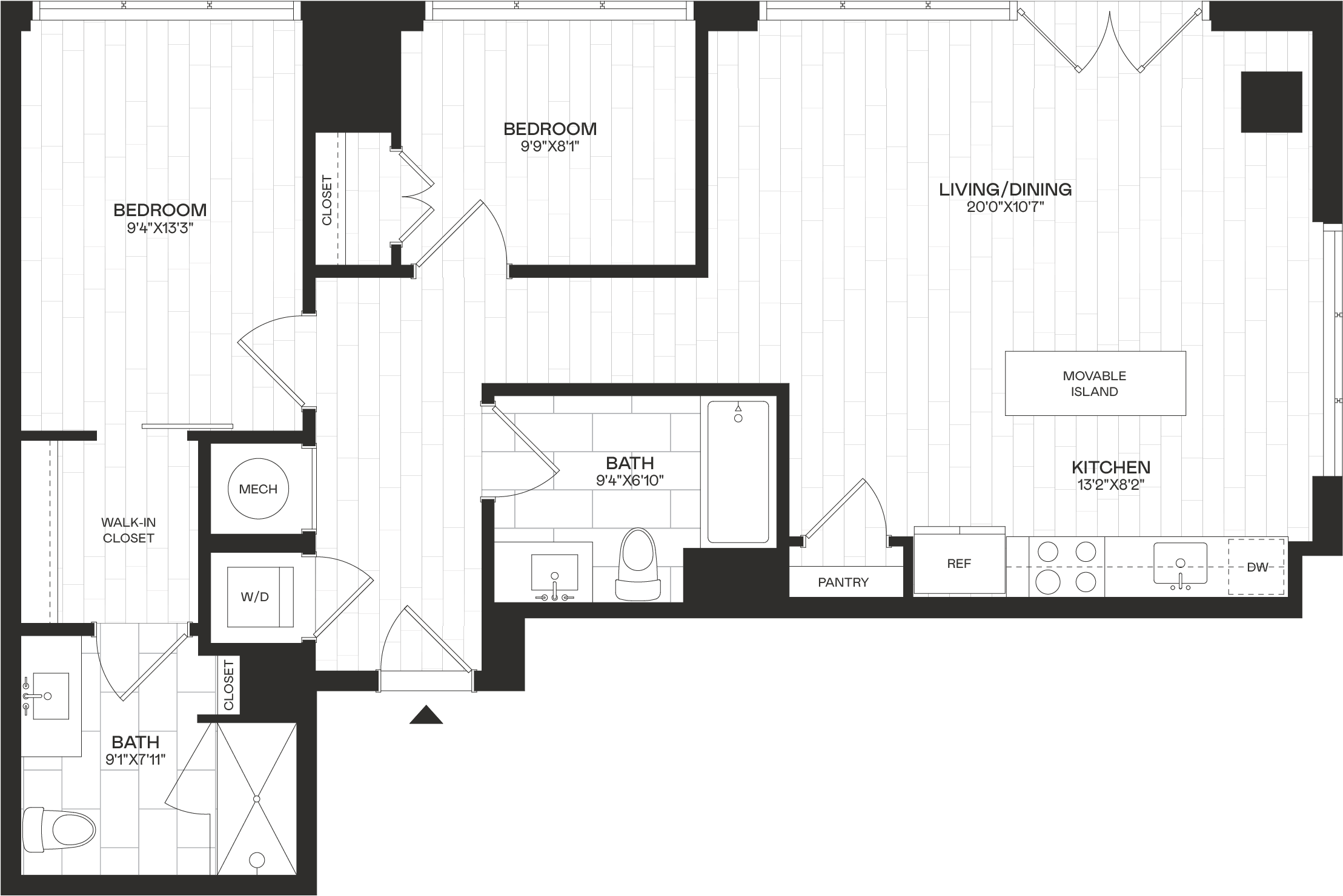 Floor Plan Image of Apartment Apt 3-225