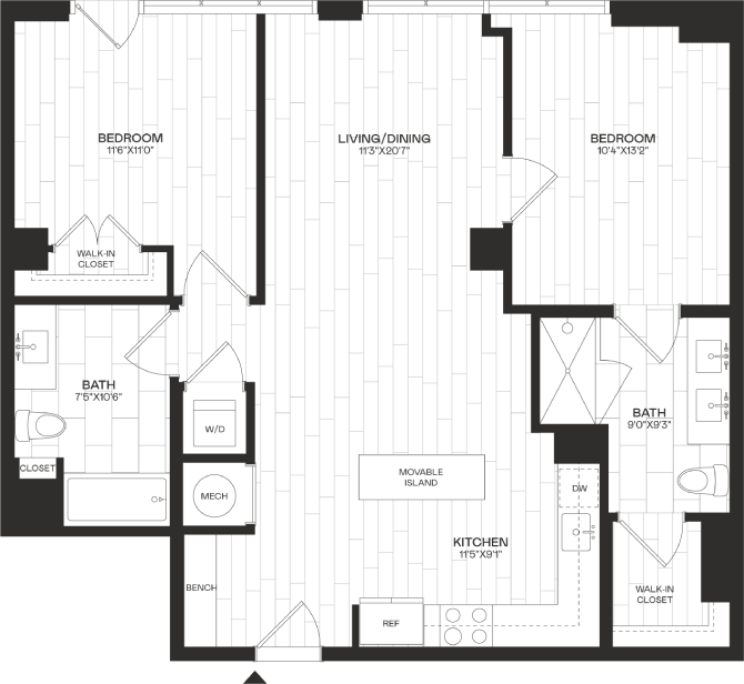 Floor Plan Image of Apartment Apt 