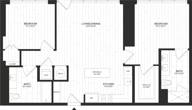 Floor Plan Image of Apartment Apt 