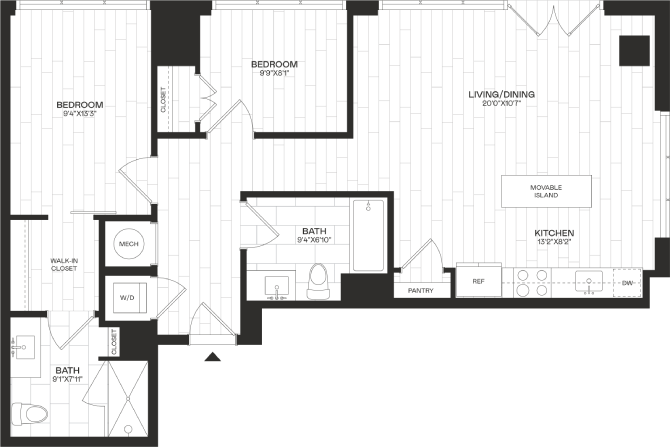 Floor Plan Image of Apartment Apt 