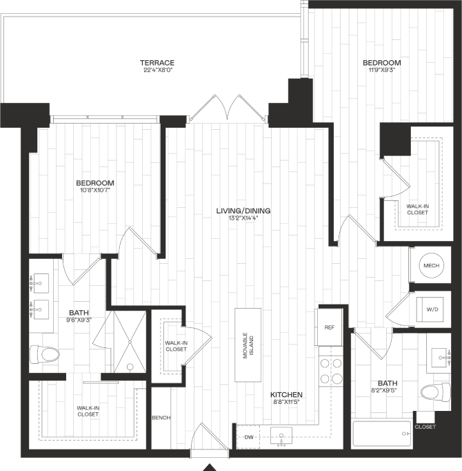 Floor Plan Image of Apartment Apt 