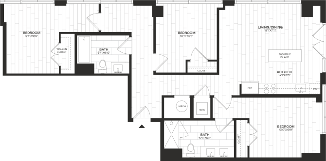 Floor Plan Image of Apartment Apt 