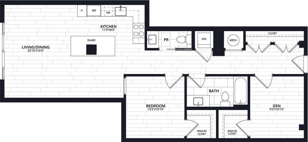 Floorplan image of apartment 704