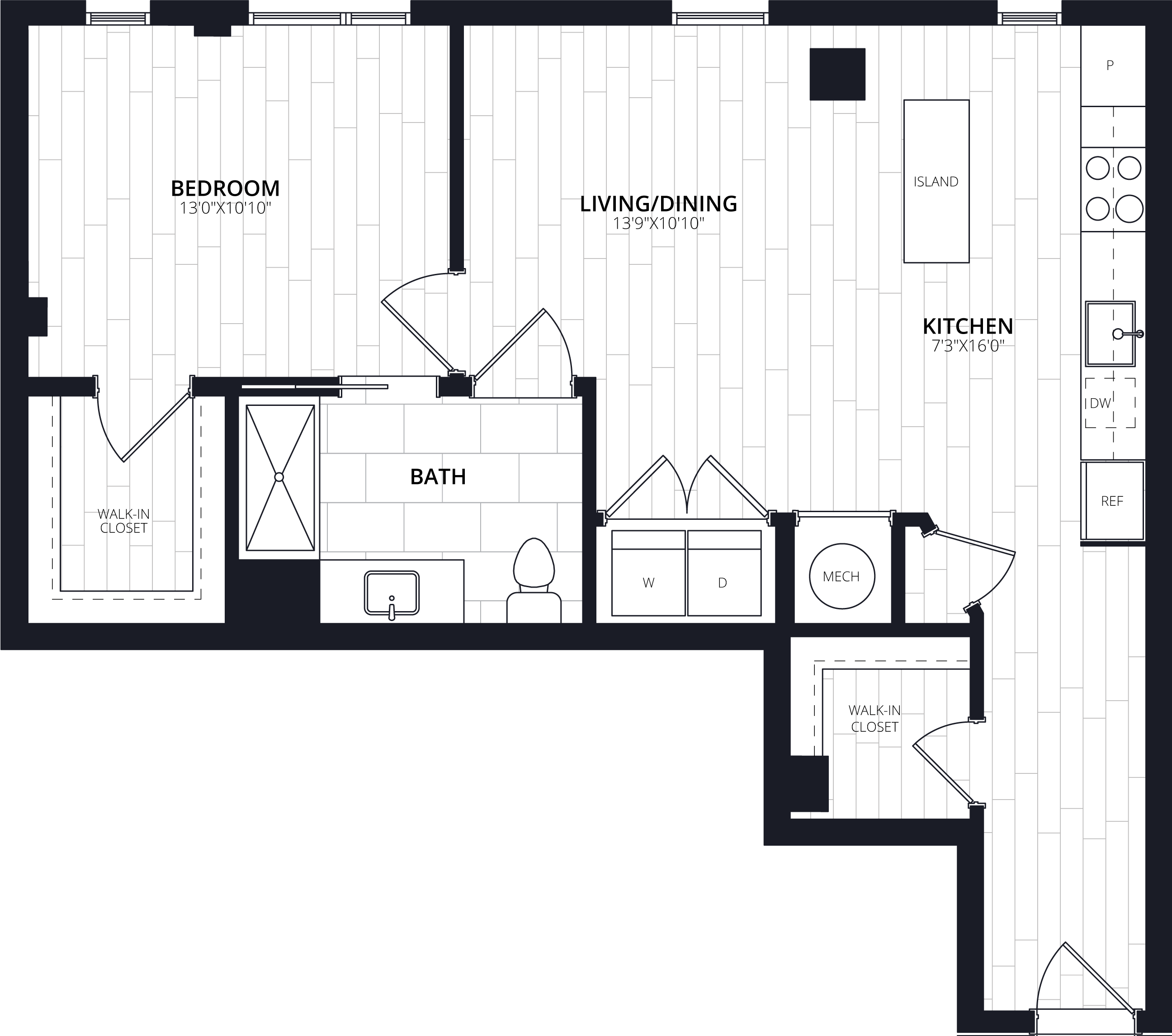 Floorplan image of apartment 307