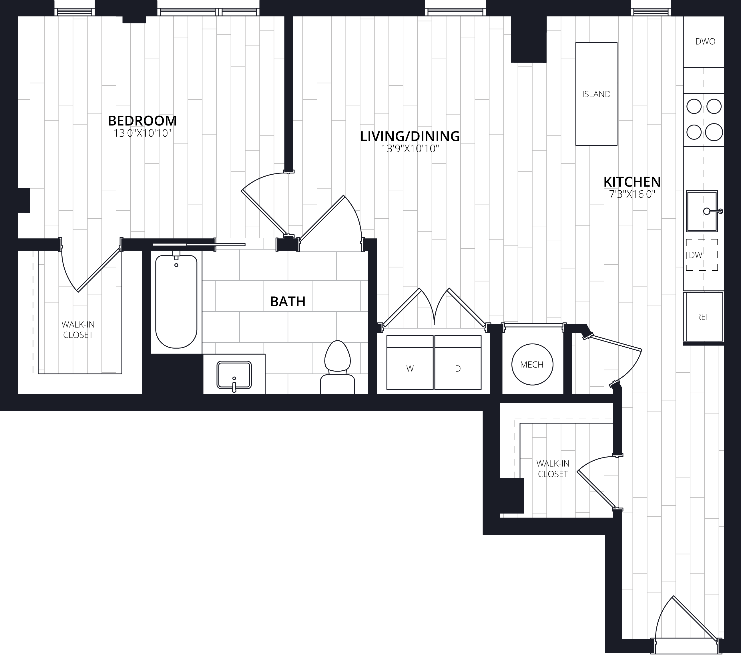 Floorplan image of apartment 207