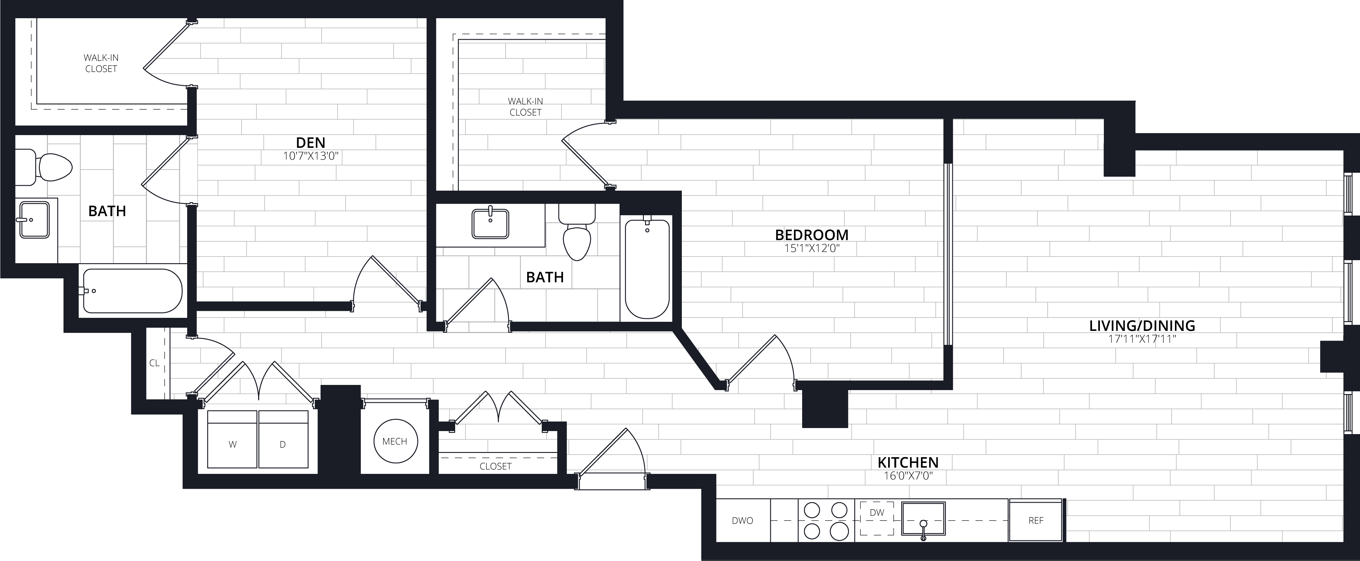 Floorplan image of apartment 305