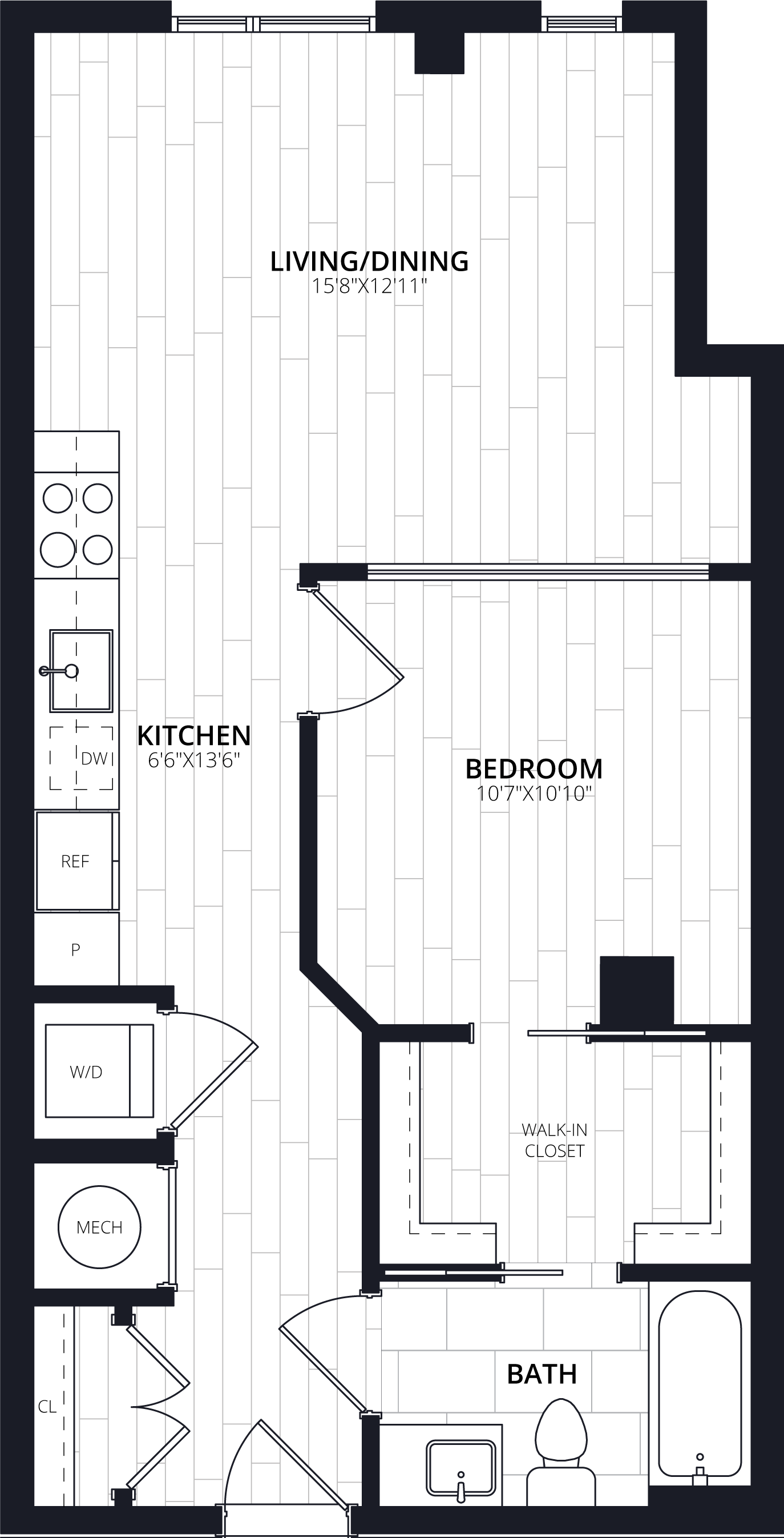 Floorplan image of apartment 409