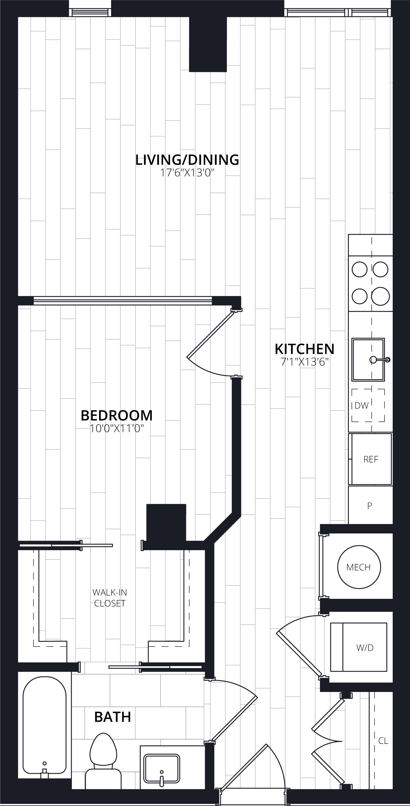 Floorplan image of apartment 212