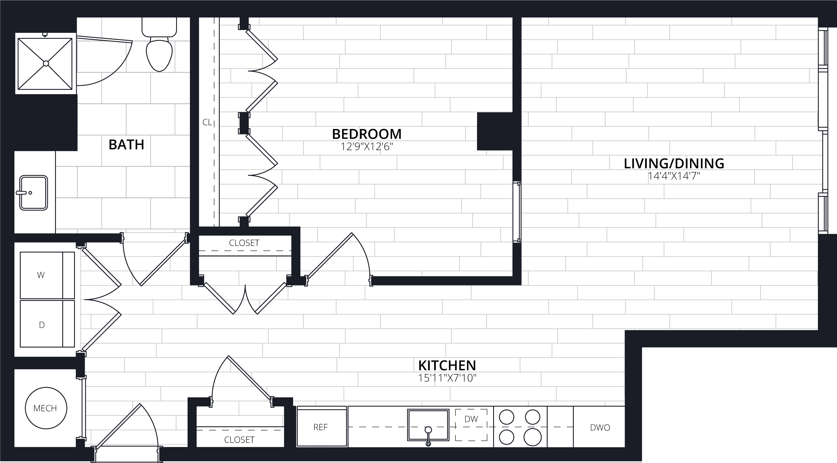 Floorplan image of apartment 316