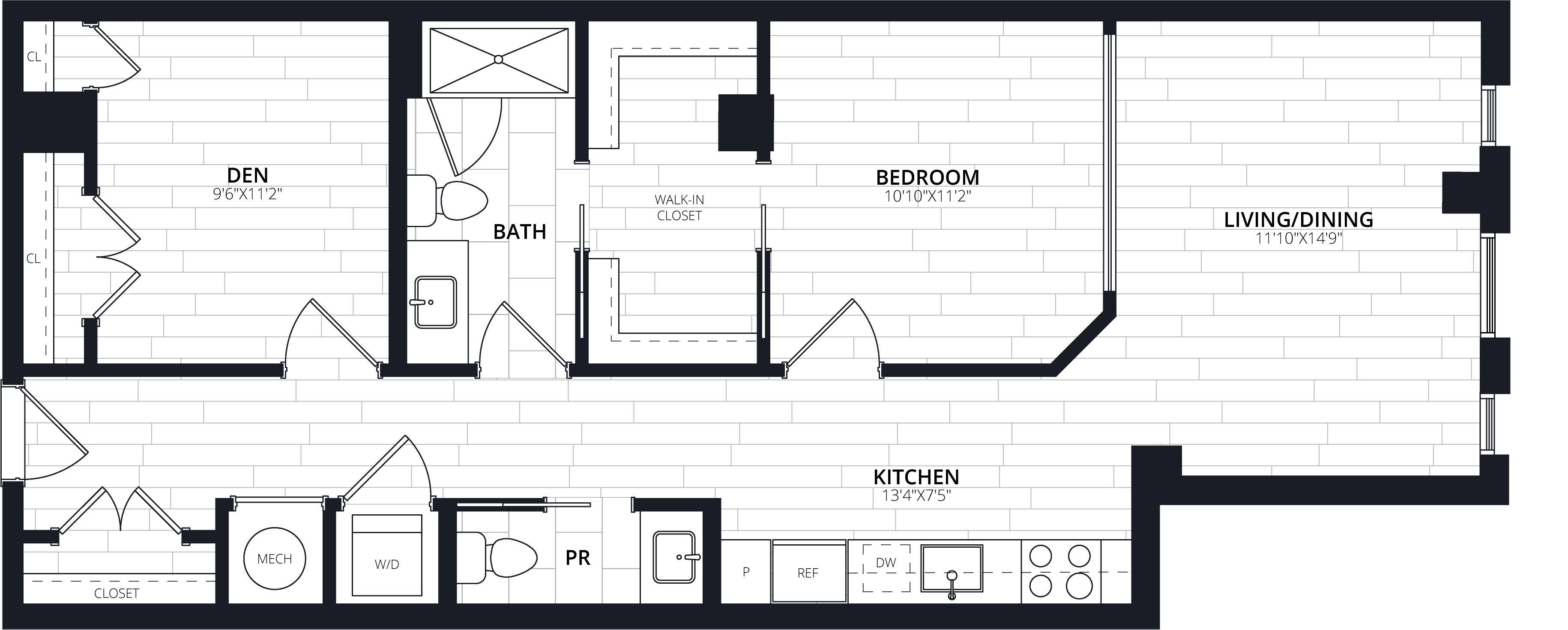 Floorplan image of apartment 615