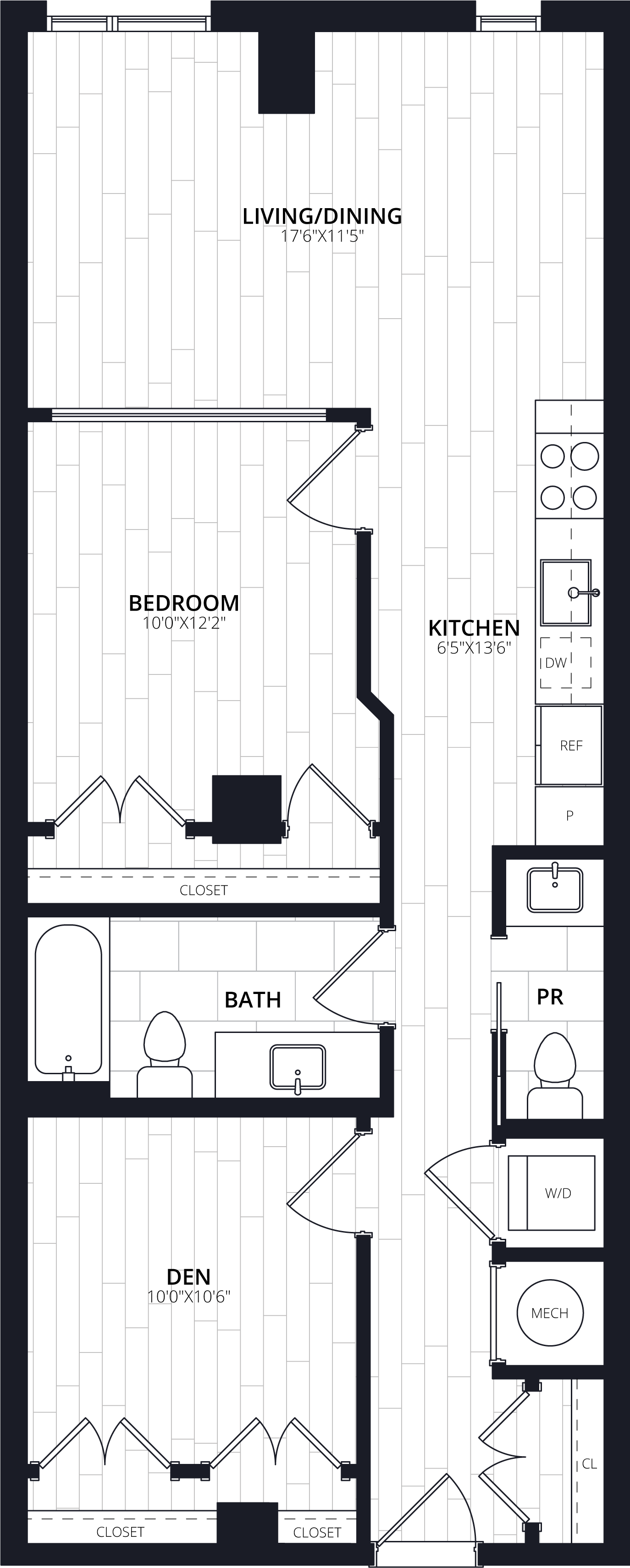 Floorplan image of apartment 518