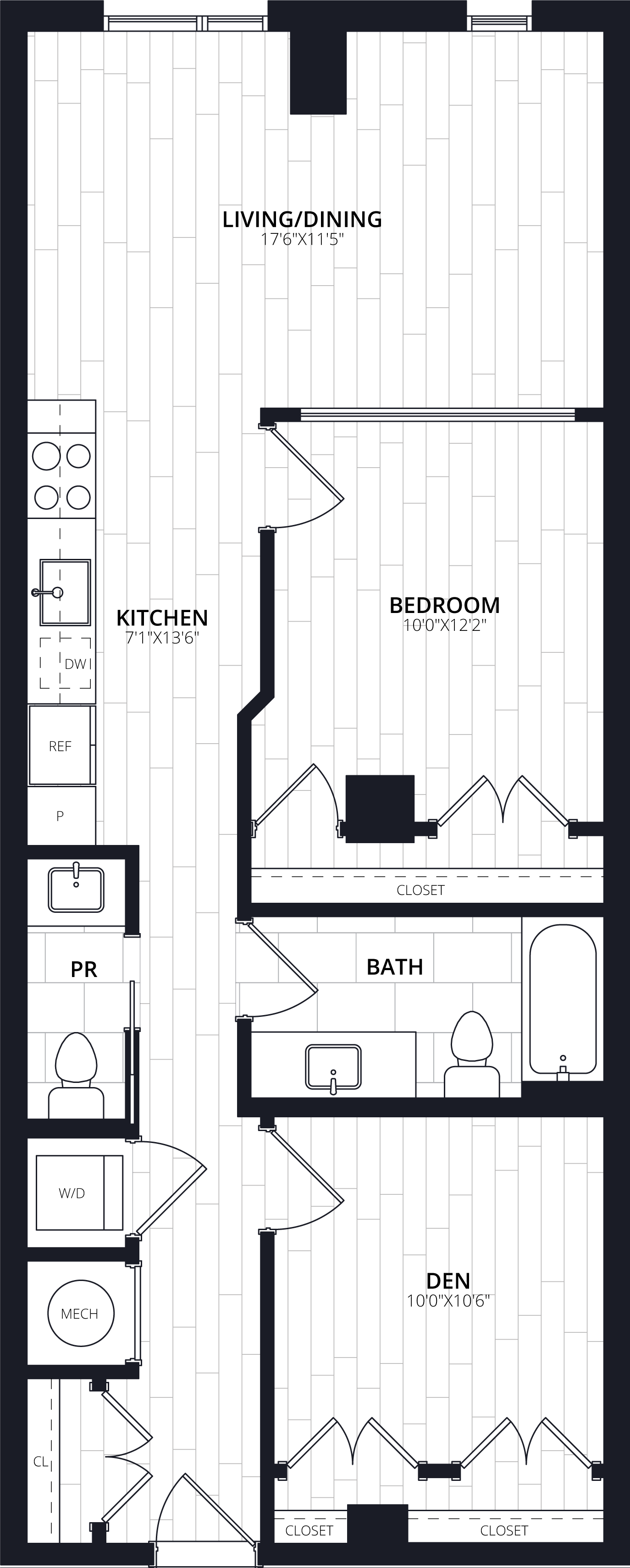 Floorplan image of apartment 419