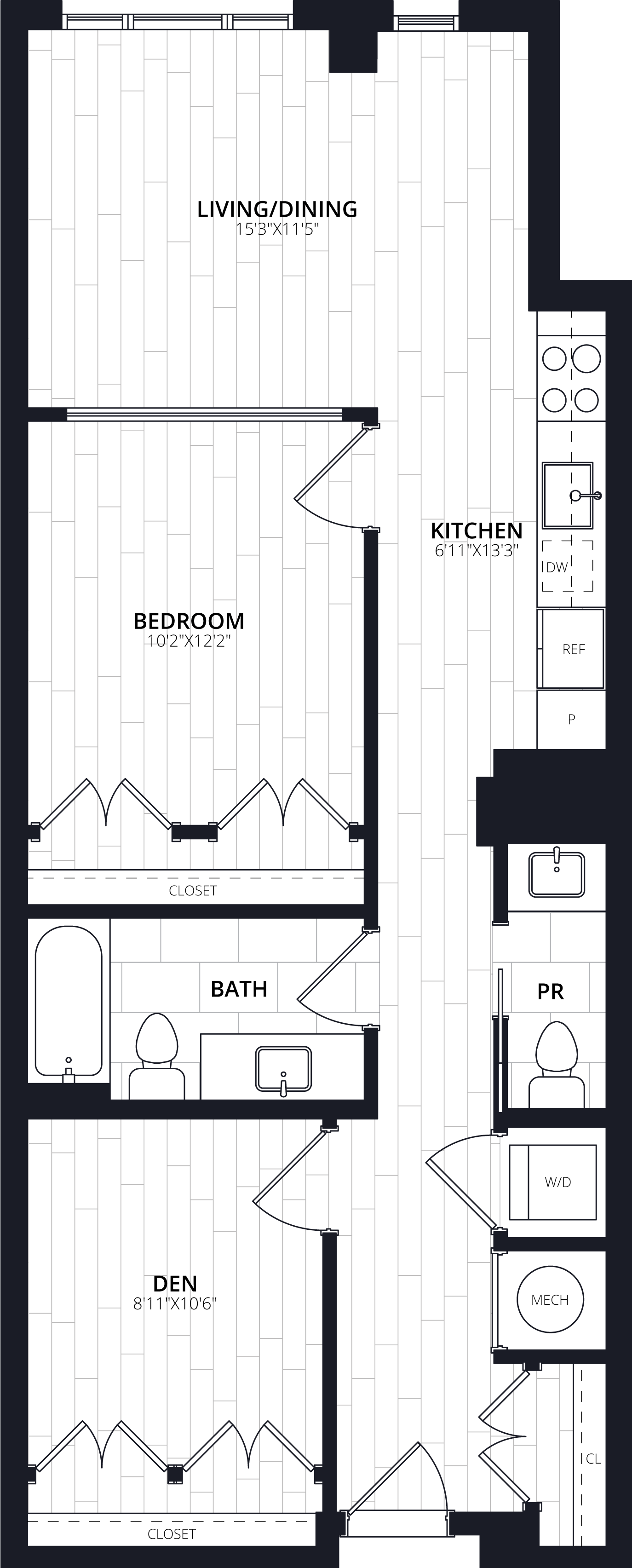 Floorplan image of apartment 320