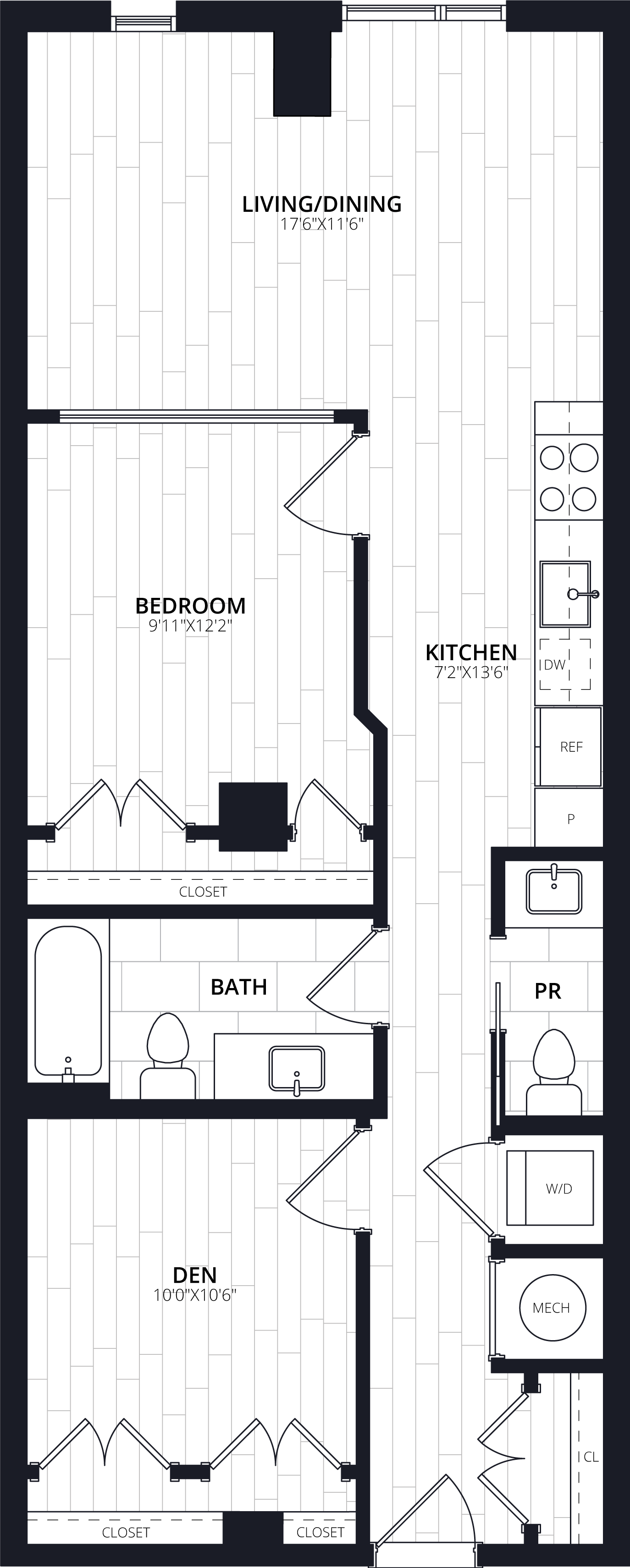 Floorplan image of apartment 323