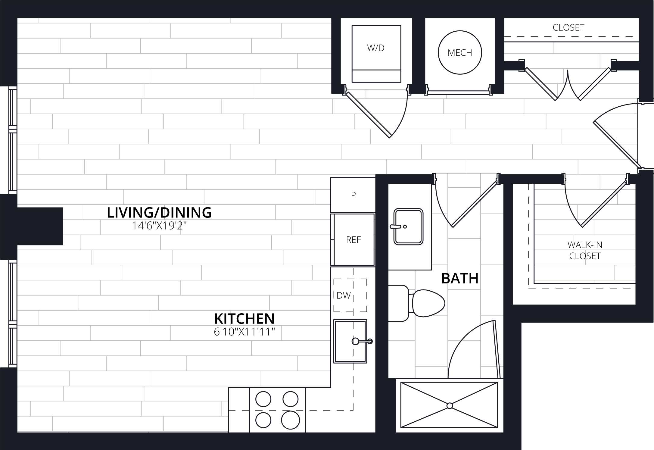 Floorplan image of apartment 302