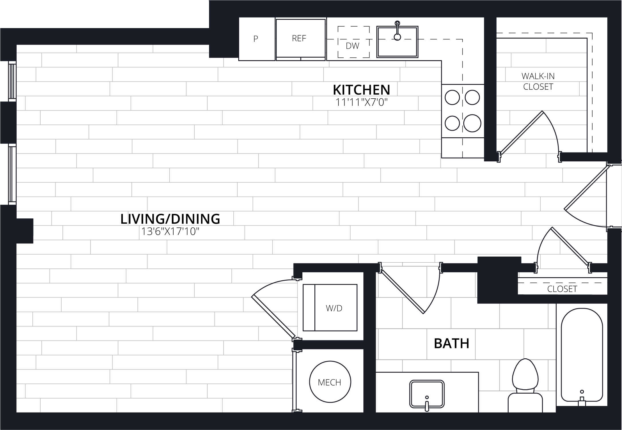 Floorplan image of apartment 203