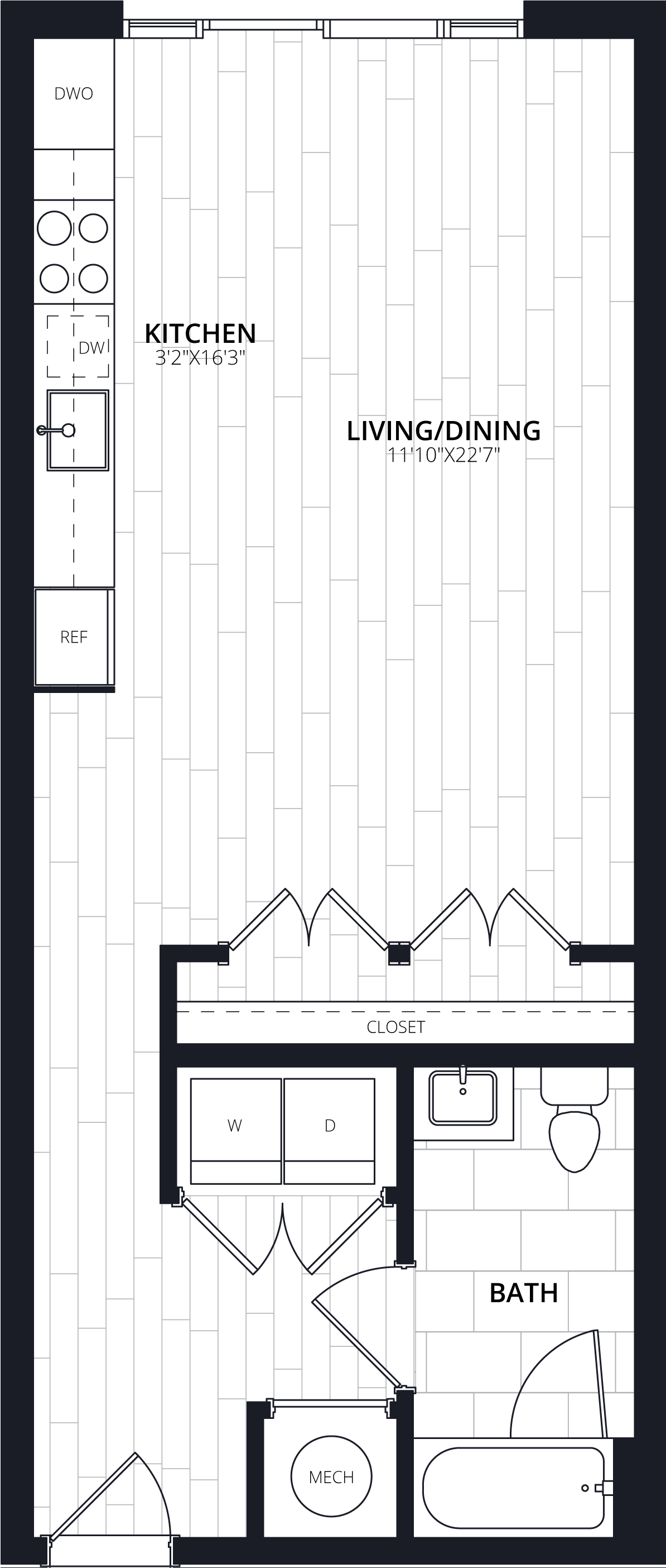 Floorplan image of apartment 221