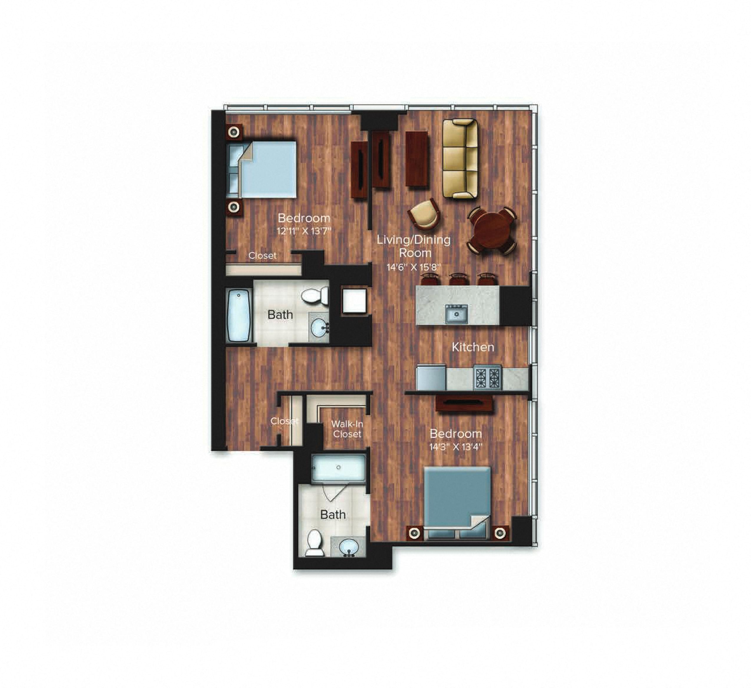 Floor Plan Image of Apartment Apt 2006