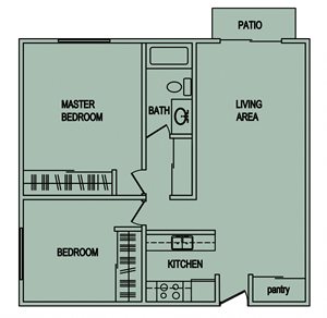 2 Bedroom/ 1 Bath