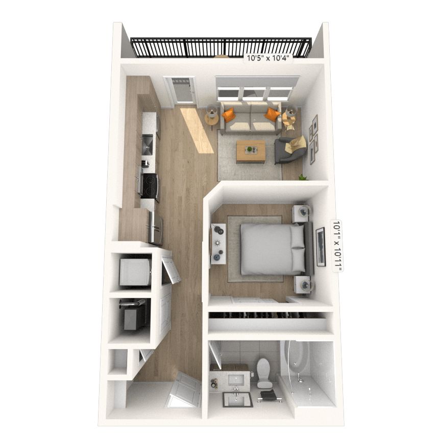 S2 0x1 566 SF floor plan